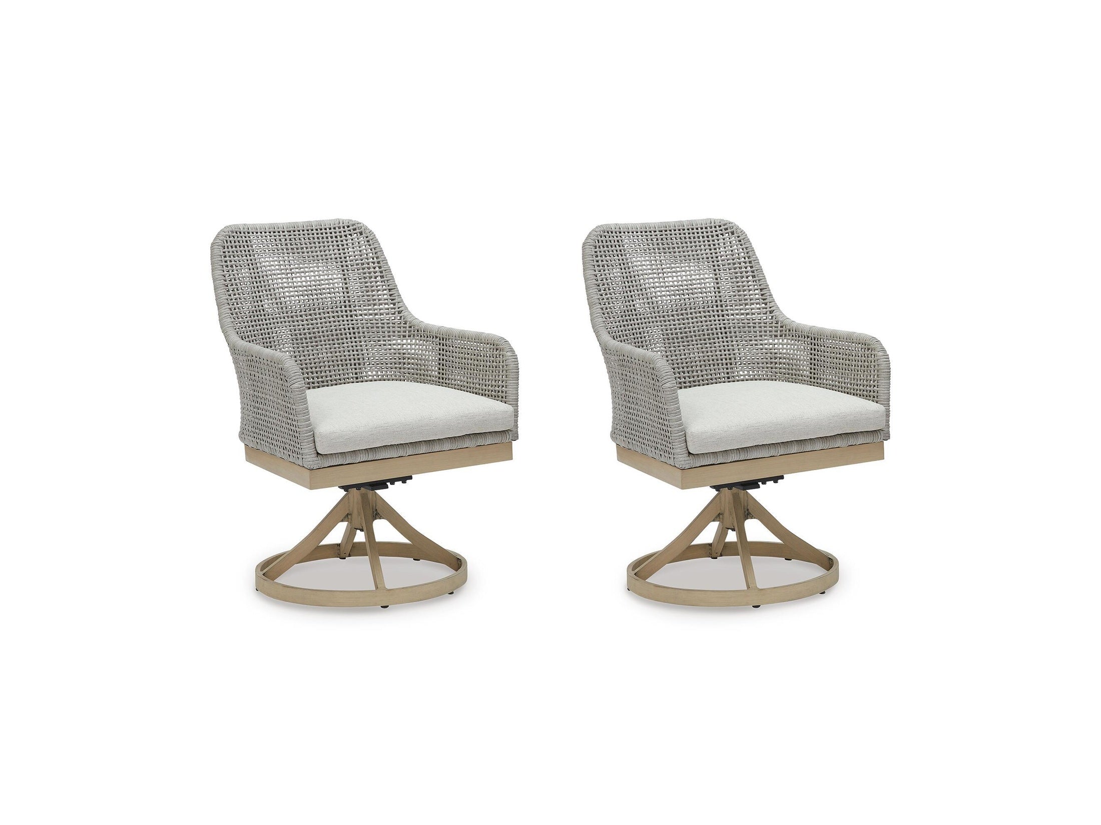Seton Creek - Swivel Chair With Cushion (Set of 2) - Gray
