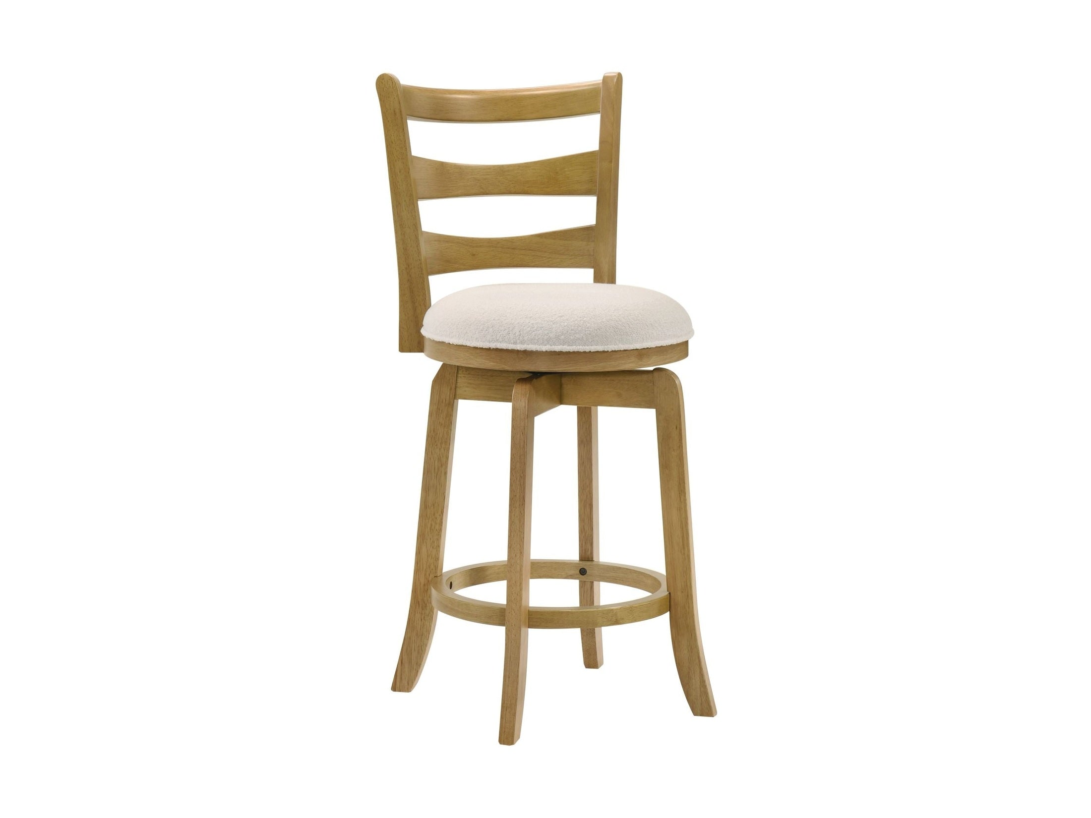 Melindra - Modern Farmhouse Swivel Wood Counter Height Kitchen Bar Stool