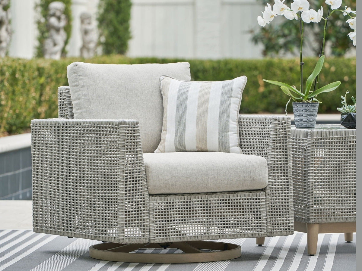 Seton Creek - Swivel Lounge With Cushion - Gray