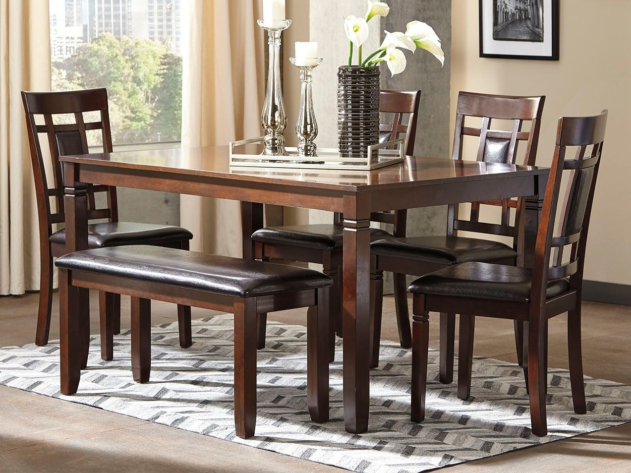Bennox - Dining Room Table Set (Set of 6) - Brown
