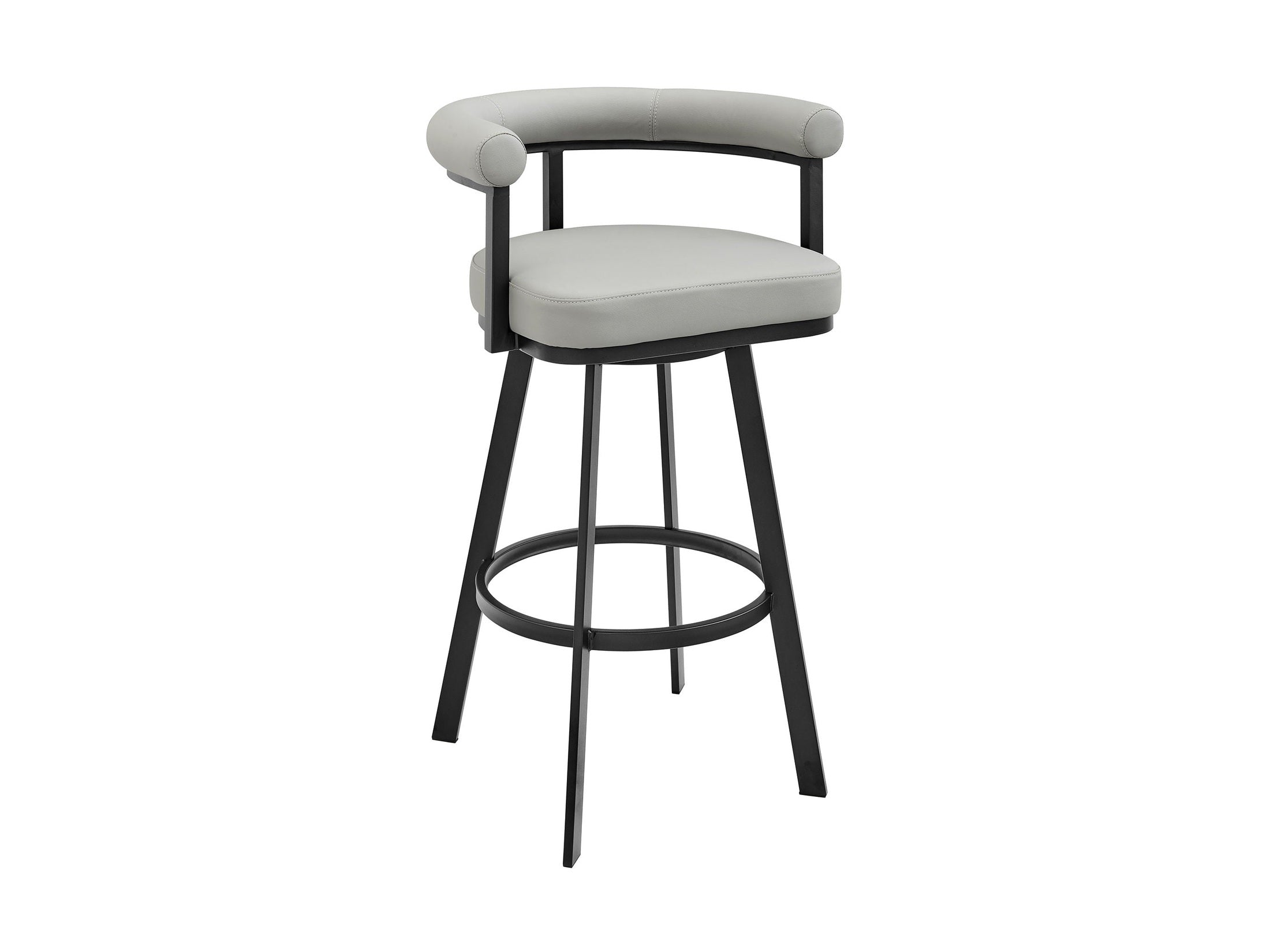 Magnolia - Swivel Stool - Black Metal