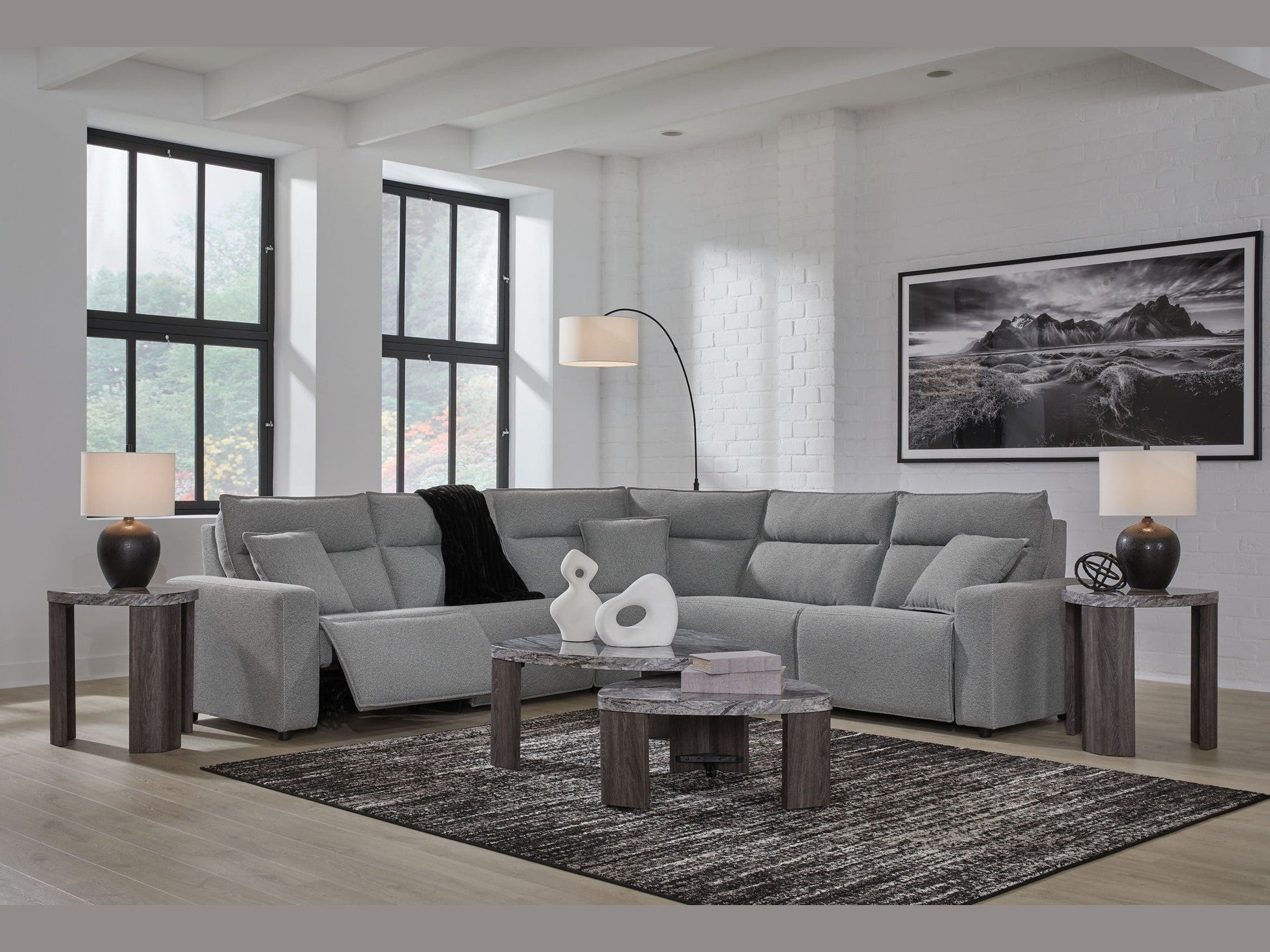 Modmax II - Reclining Sectional - Salt And Pepper