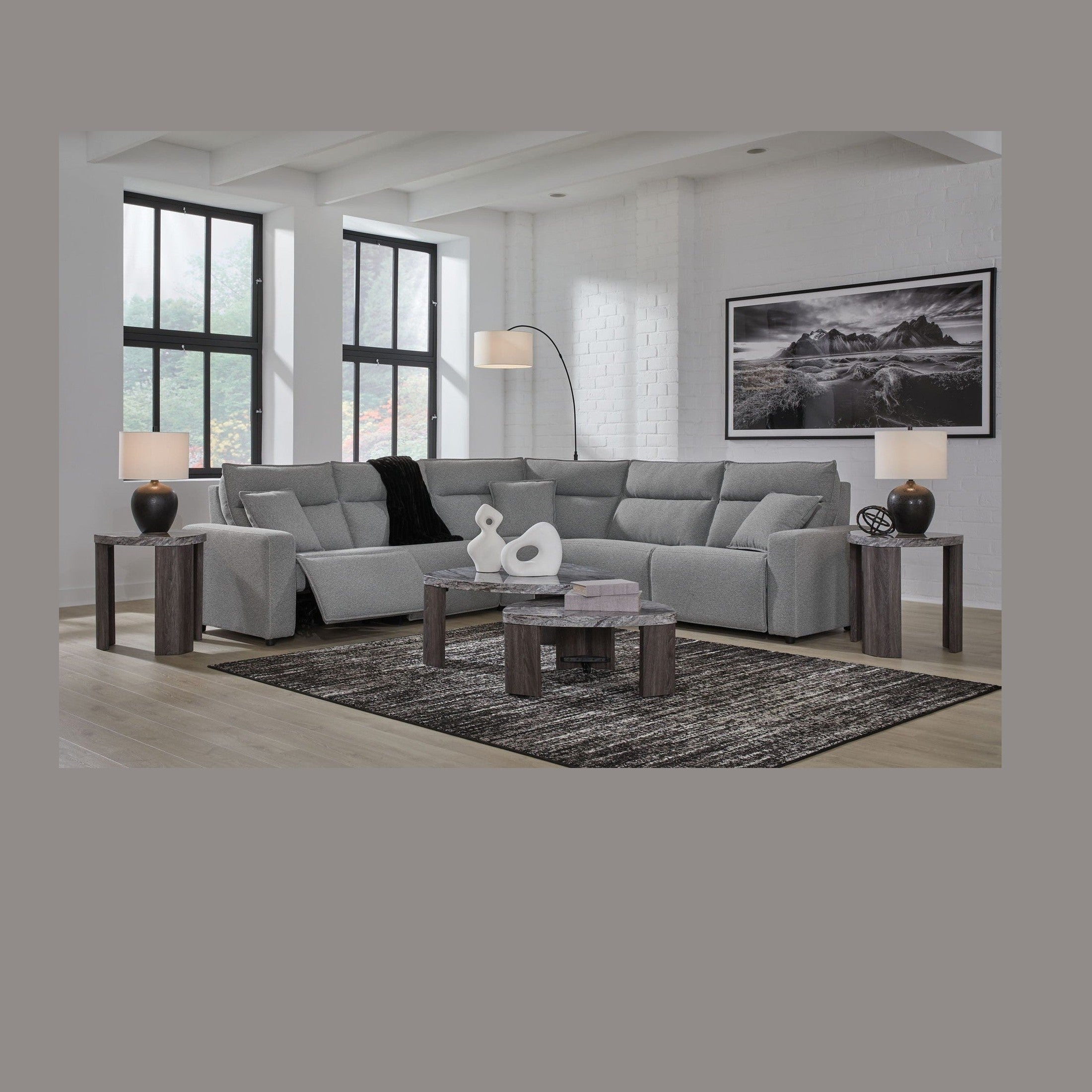 Modmax II - Reclining Sectional - Salt And Pepper