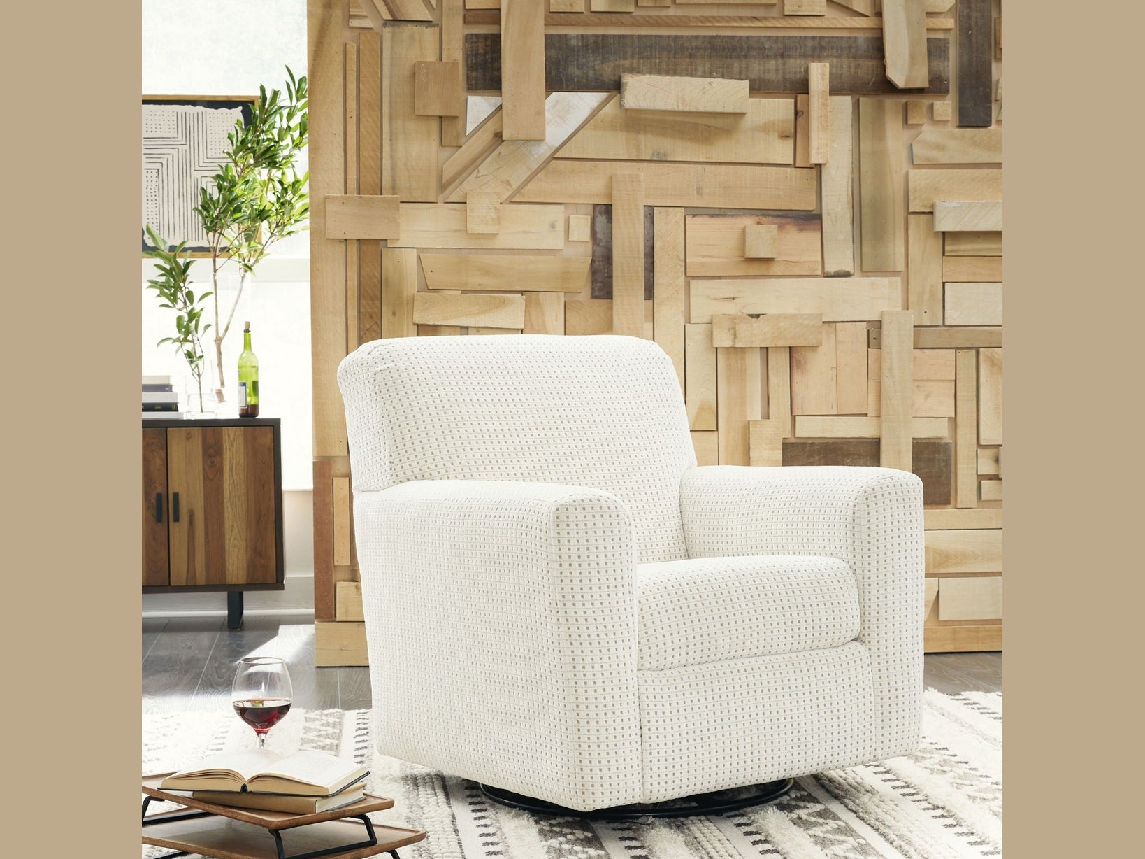 Herstow - Swivel Glider Accent Chair