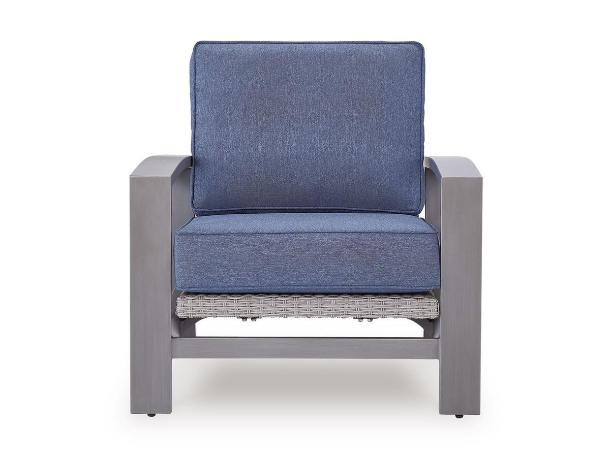 Half Moon Beach - Spring Lounge Chair - Blue / Gray