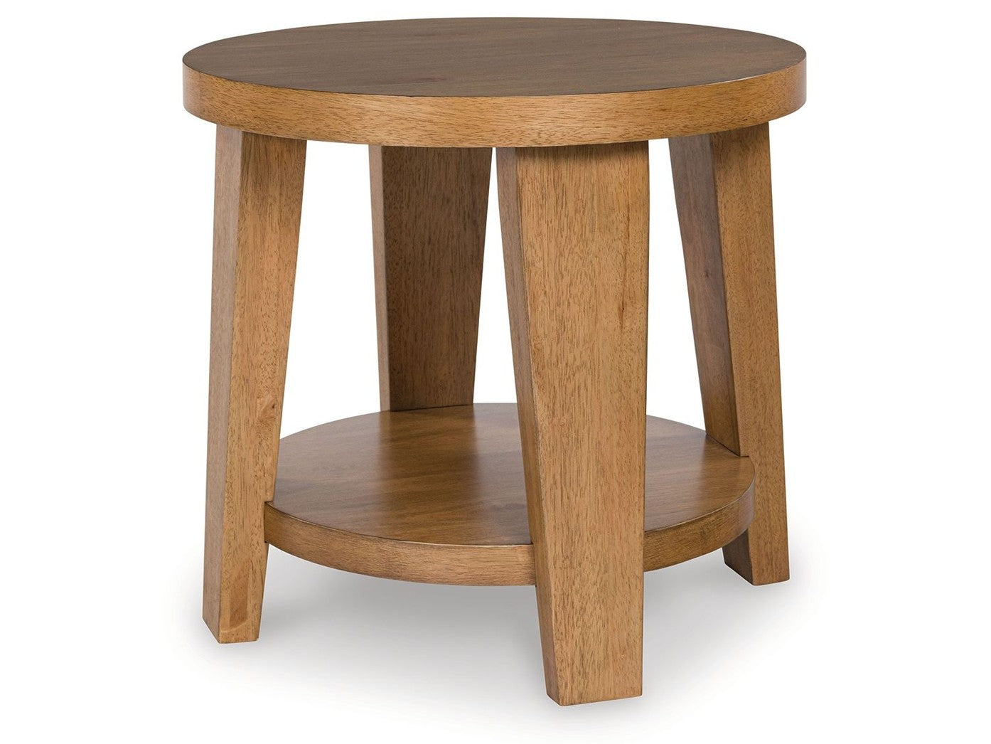 Kristiland - Round End Table - Light Brown