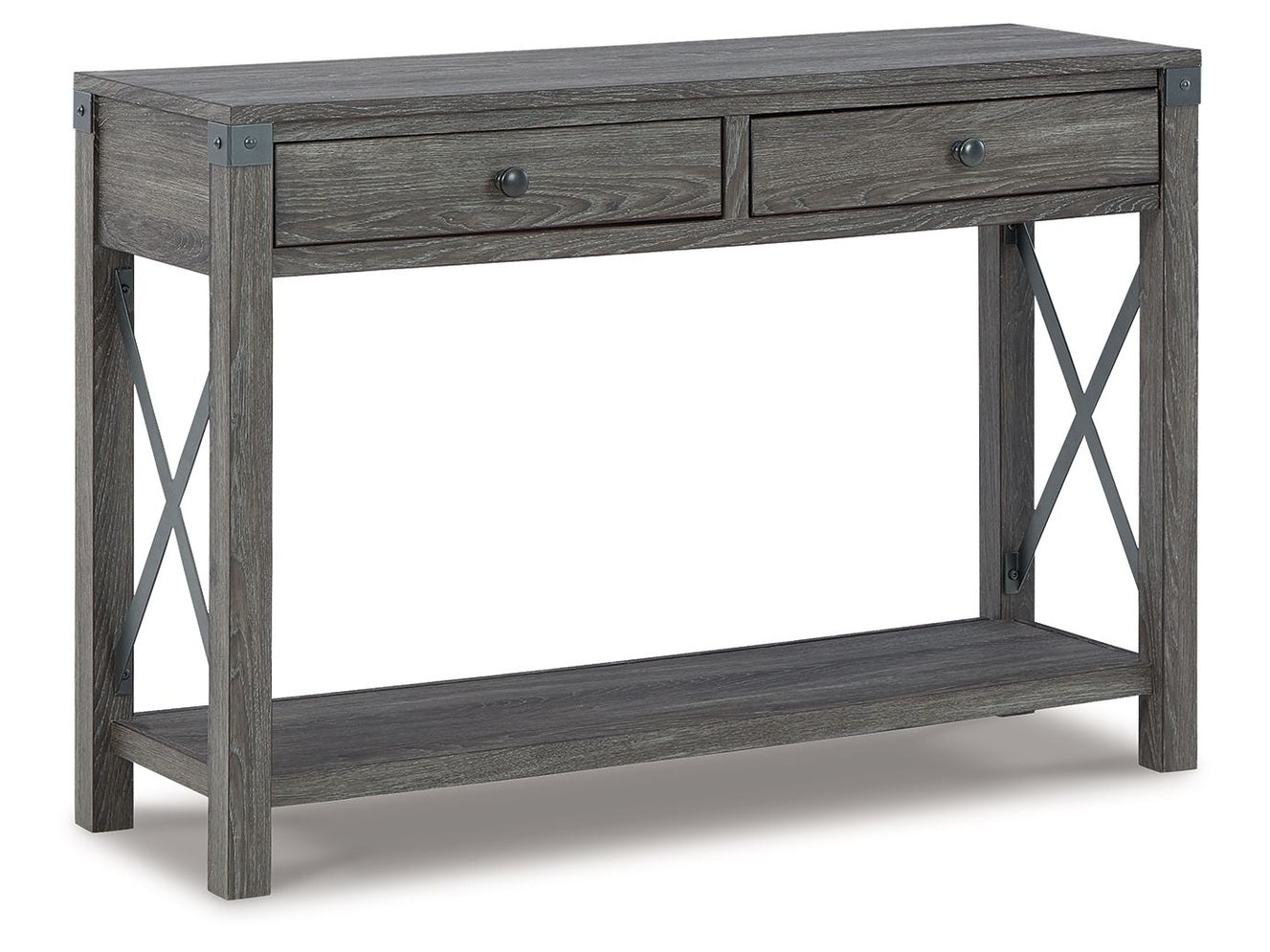 Freedan - Console Sofa Table - Grayish Brown