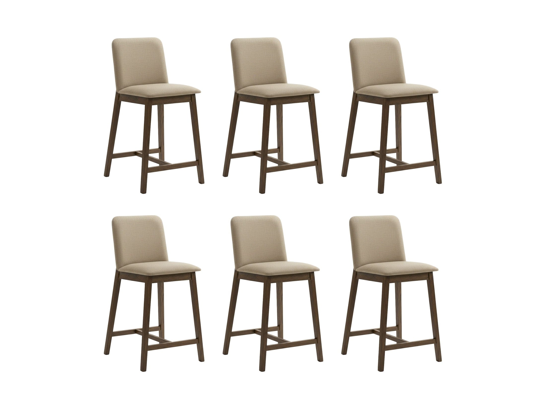 Allin Upholstered Wood Counter Height Barstool
