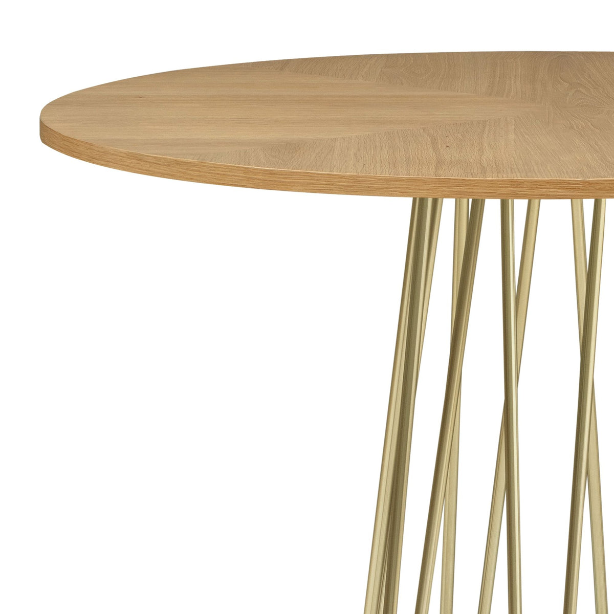 Santorini - Mid-Century Round Wood 48" Pedestal Base Dining Table Seats Up To 4 - Light Cashew / Natural