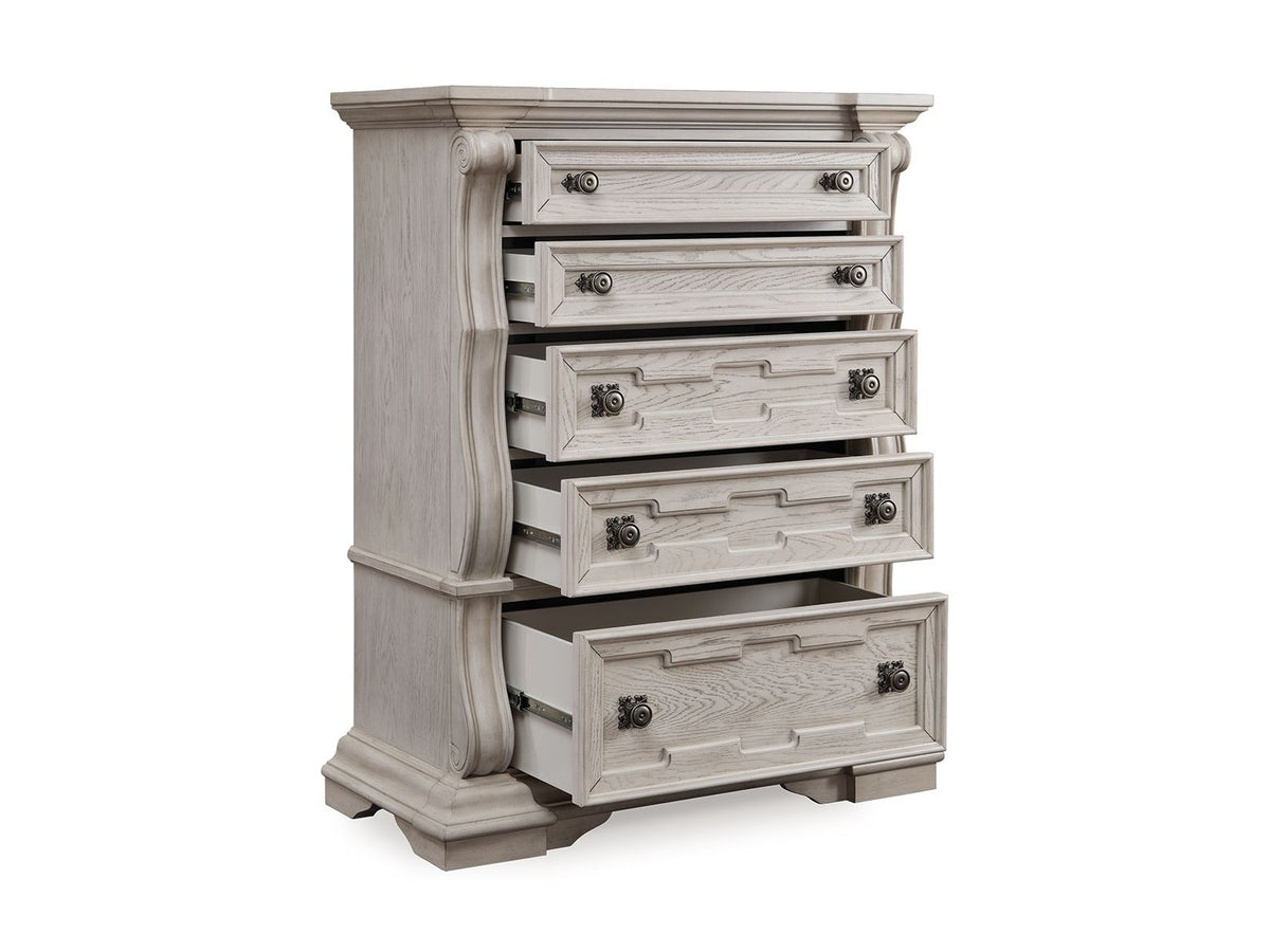 Bruchandi - Five Drawer Chest - Antique White