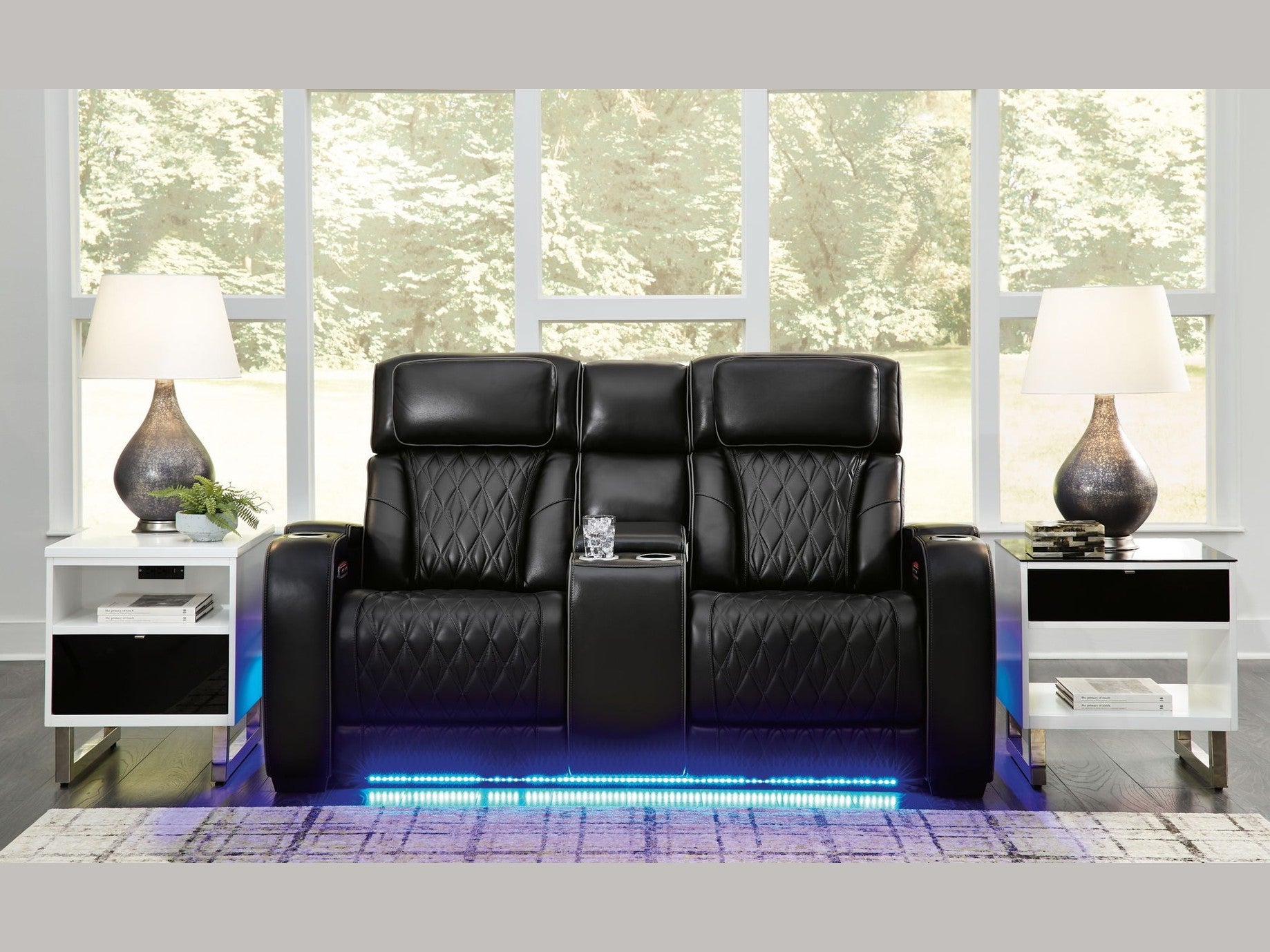 Boyington - Power Reclining Loveseat With Console/Adj Hdrst