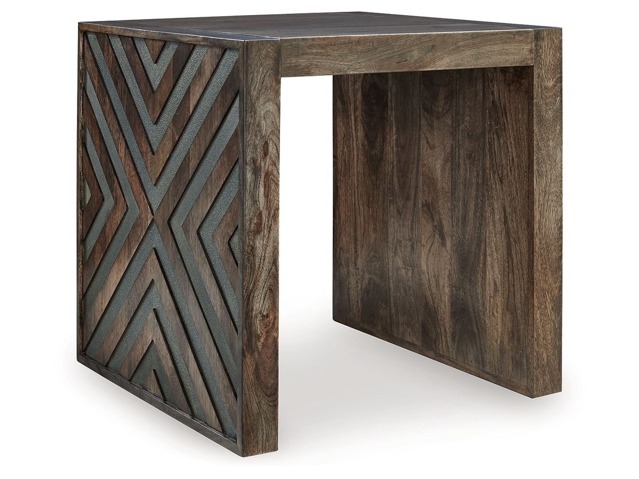 Dreggan - Square End Table - Brown