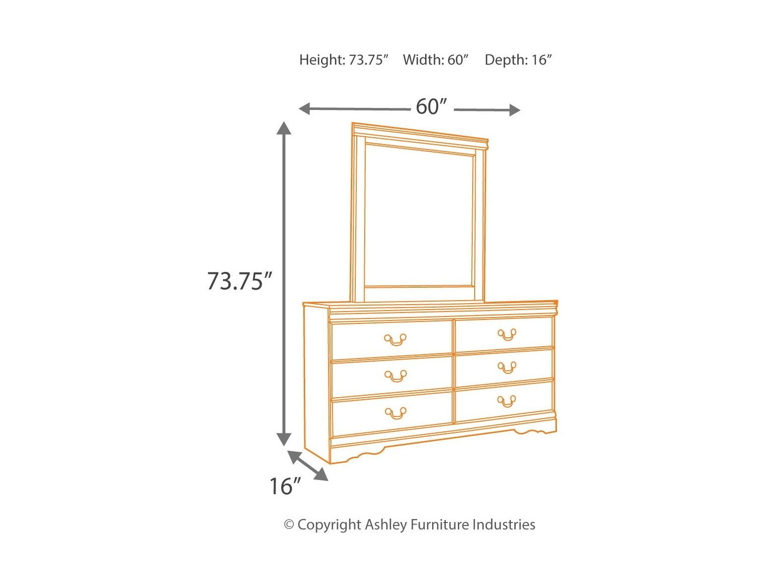 Huey Vineyard - Dresser, Mirror - Black