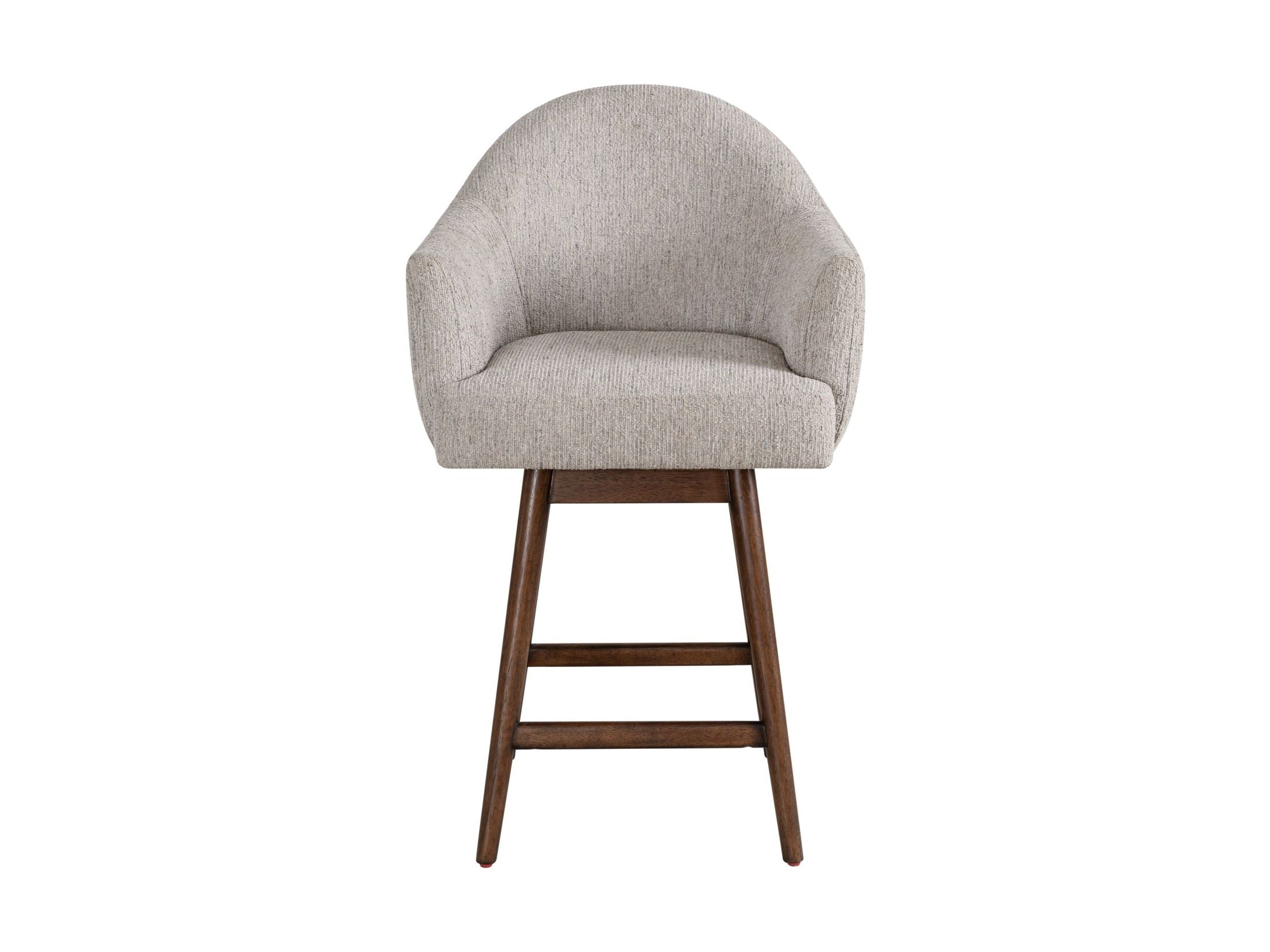 Jaxon - Brown Solid Wood Upholstered 26" Counter Height Swivel Barstool