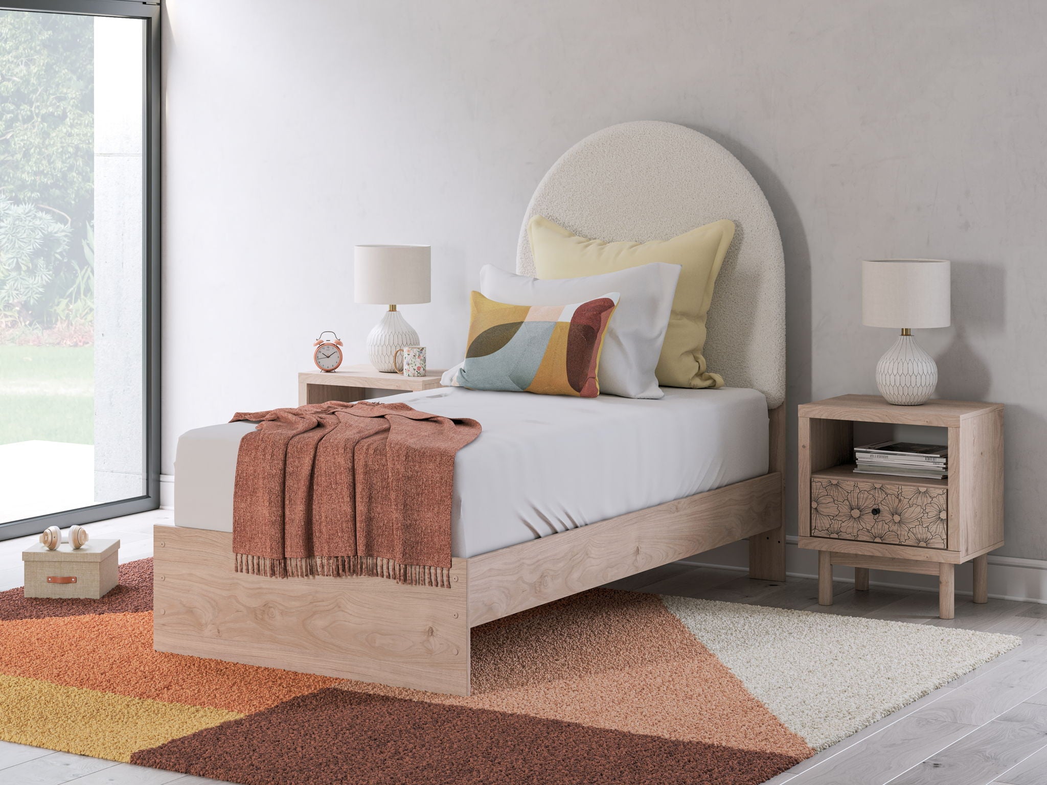 Shapella - Upholstered Panel Bed