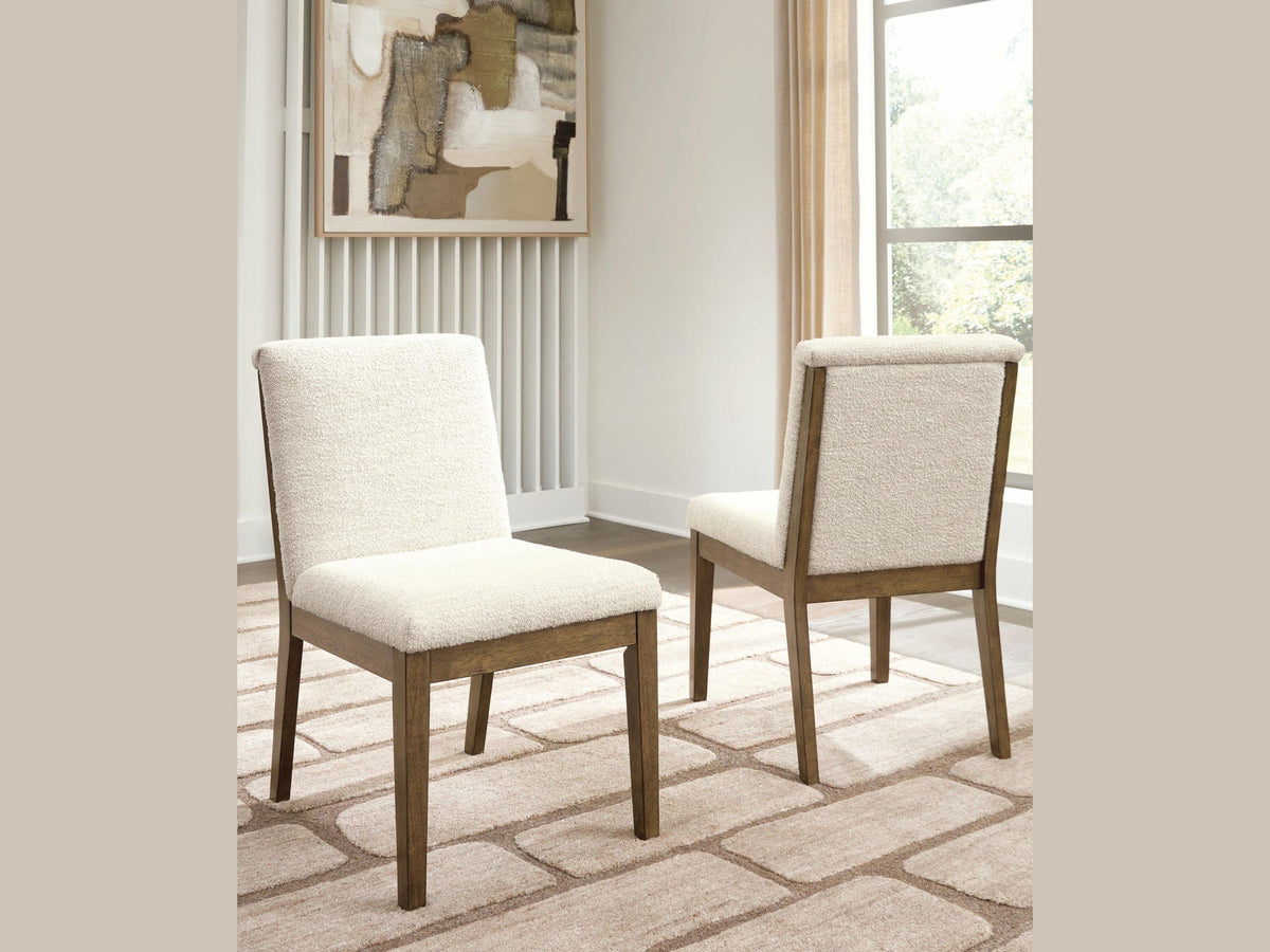 Marxmore - Dining Upholstered Side Chair (Set of 2) - Beige / Brown