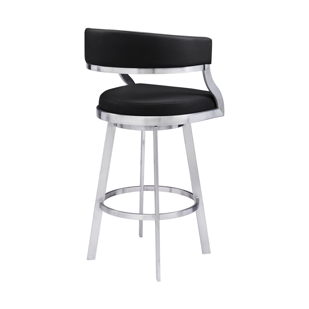 Saturn - Counter Height Bar Stool - Brushed Stainless Steel