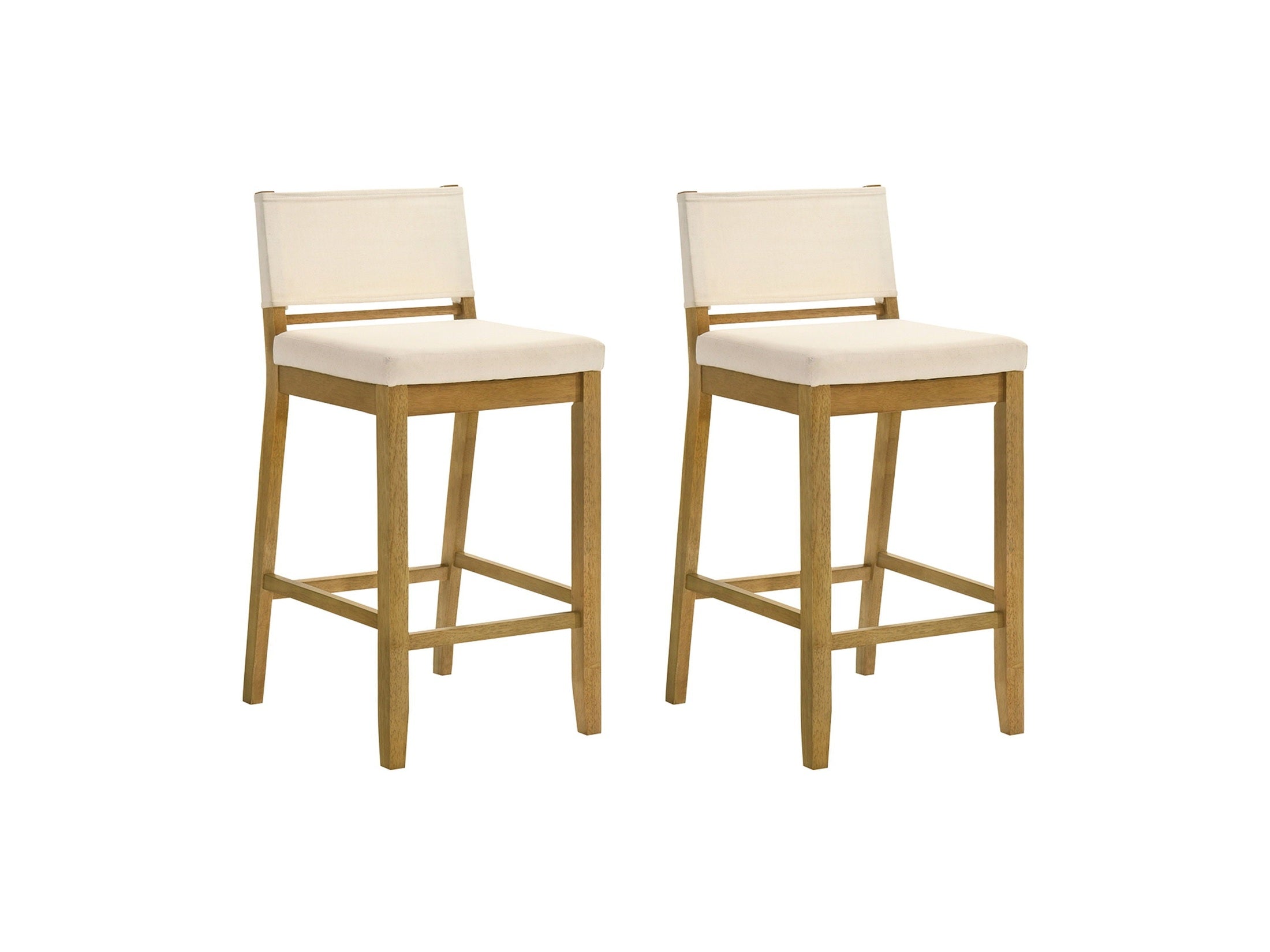 Yaneli - Contemporary Natural Wood Bar Height Kitchen Bar Stool