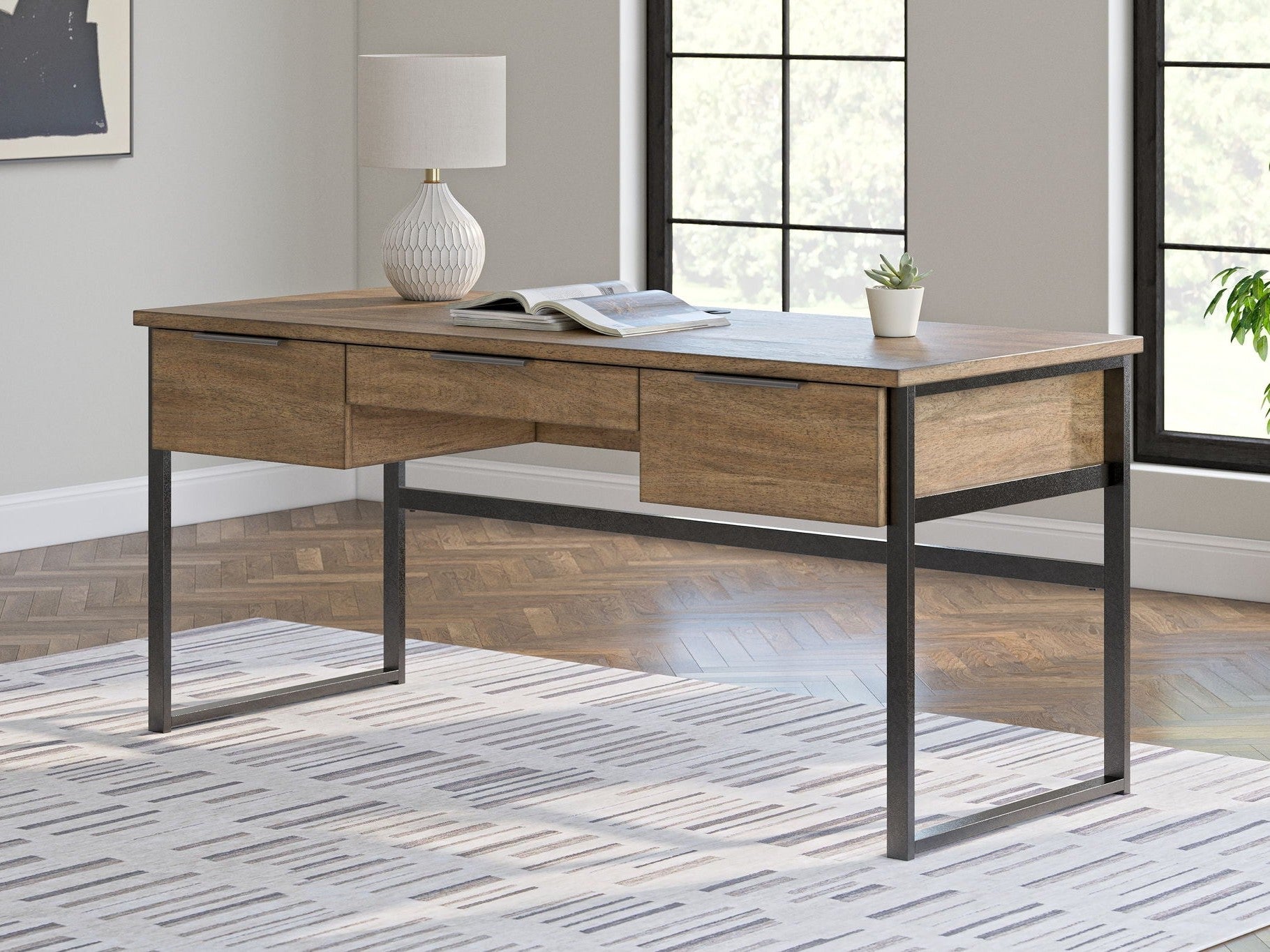 Montia - Home Office Desk - Light Brown