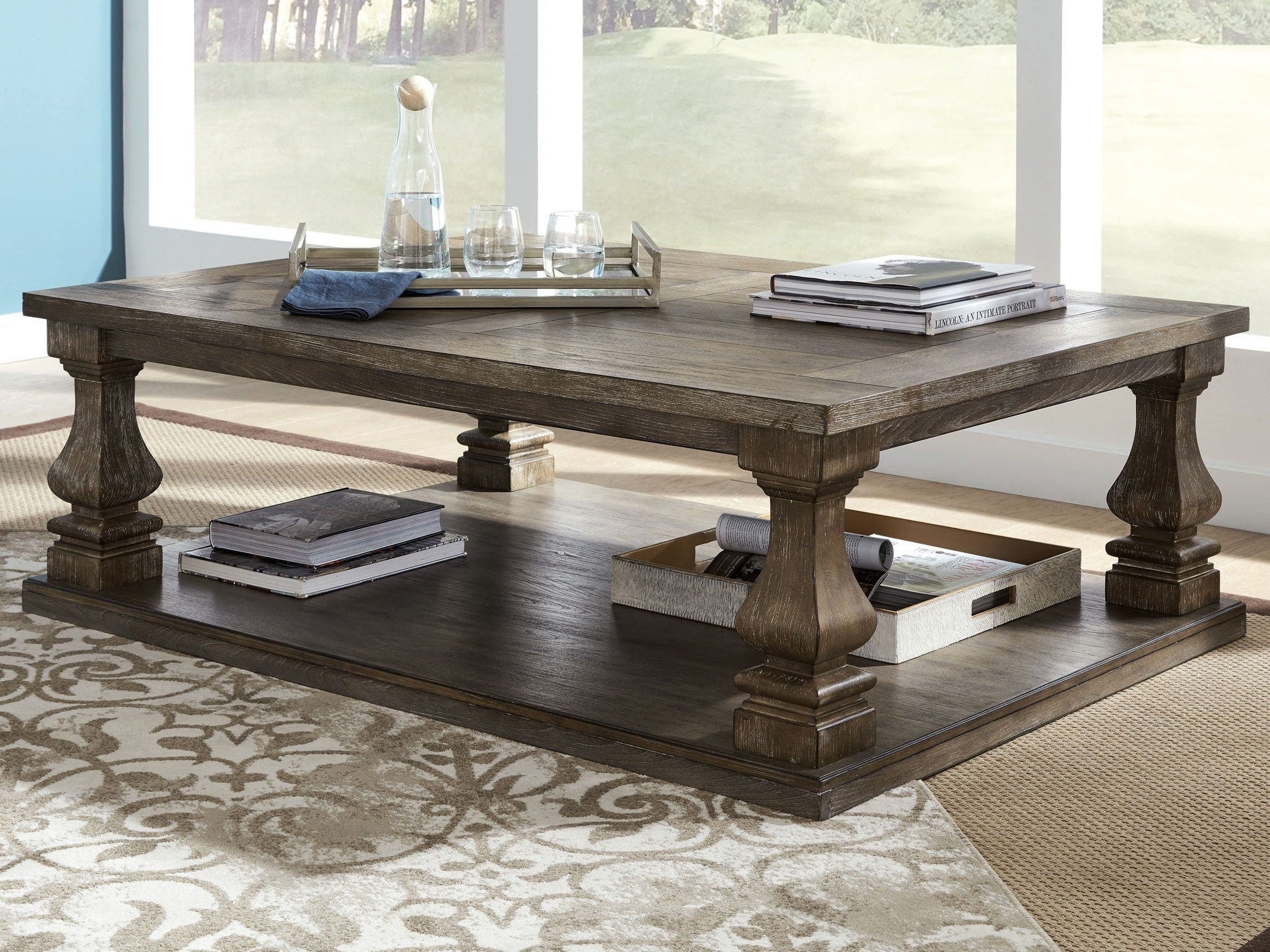 Johnelle - Rectangular Cocktail Table - Gray