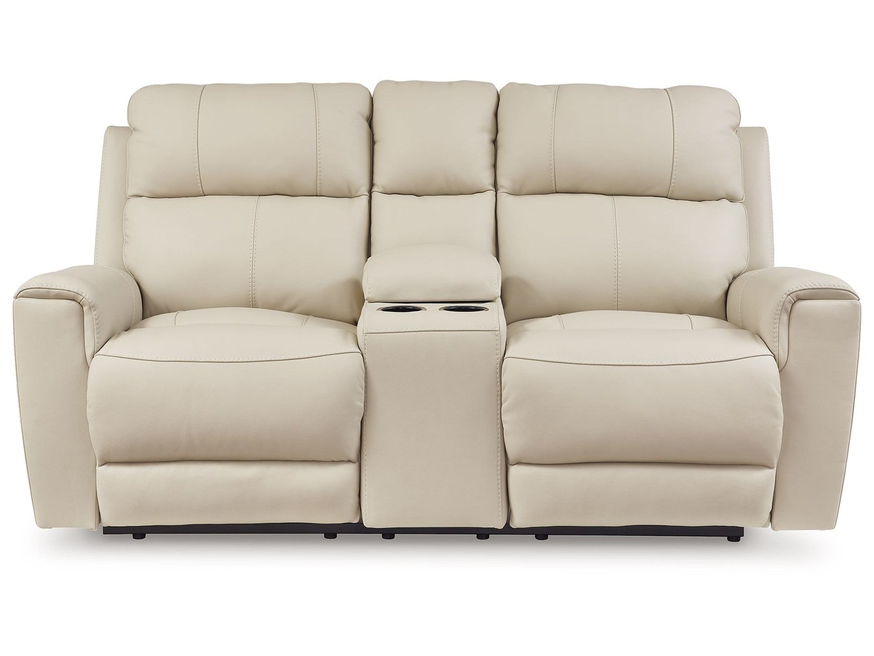 Dahlmoore - Dbl Power Reclining Loveseat With Console - Almond