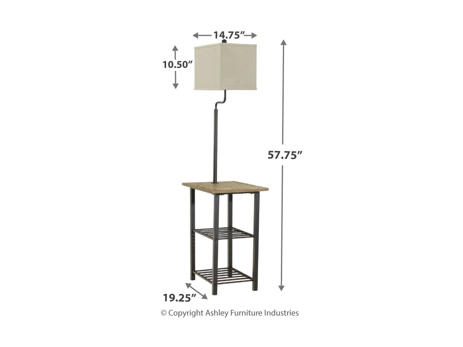 Shianne - Metal Tray Lamp  - Black