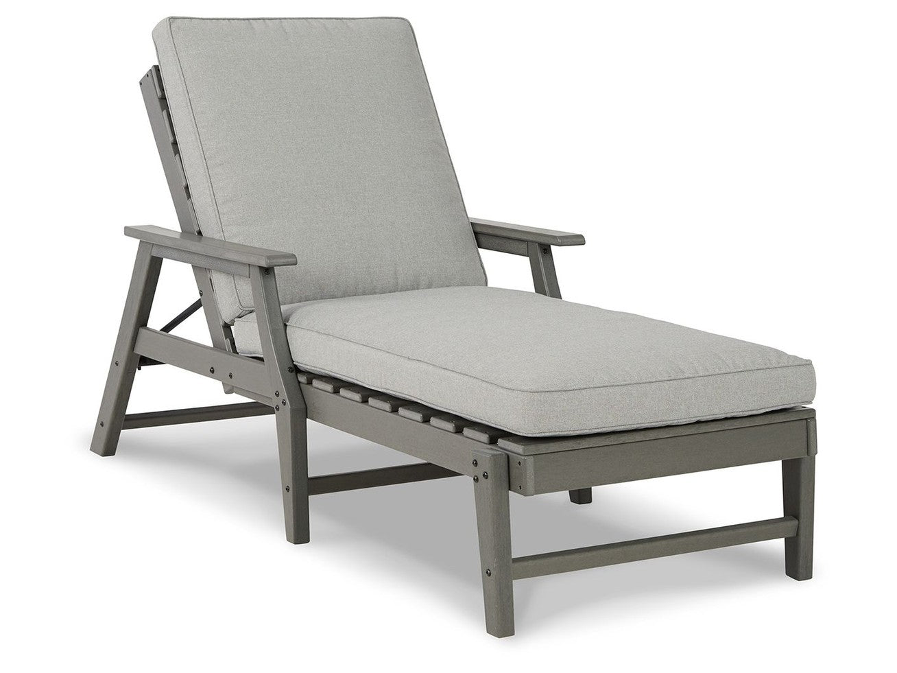Visola - Chaise Lounge with Cushion - Gray