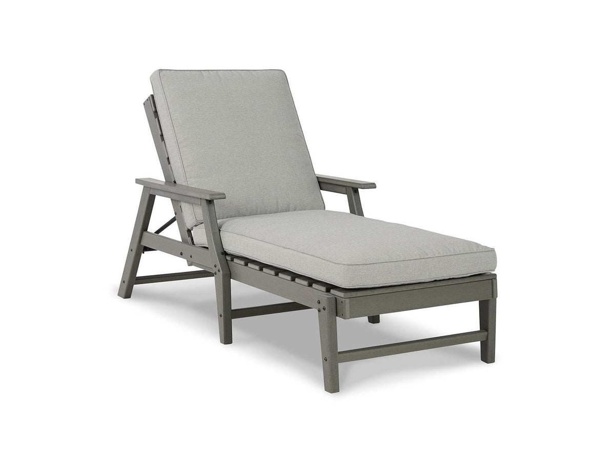 Visola - Chaise Lounge with Cushion - Gray