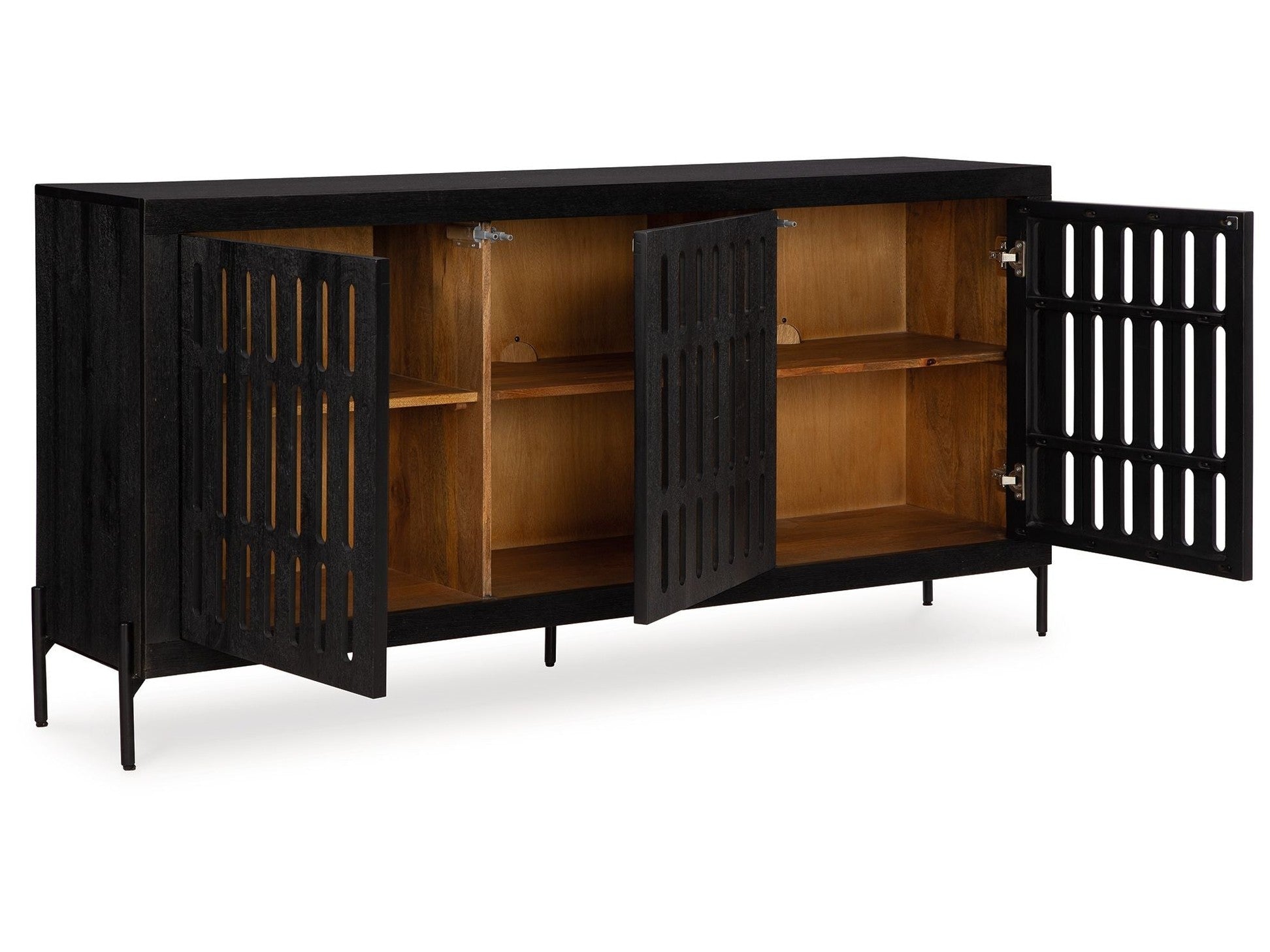 Vallisburg - Accent Cabinet - Black / Natural