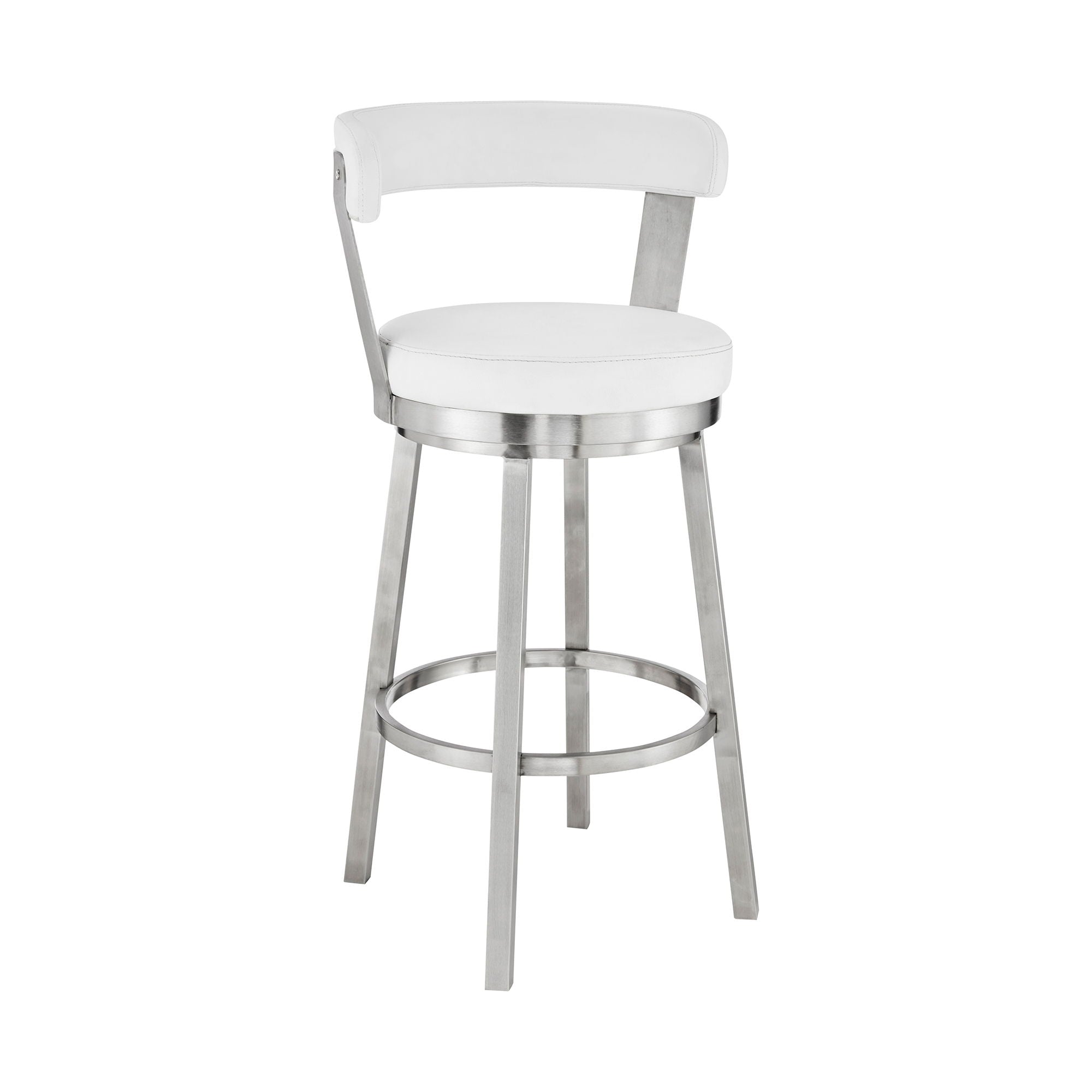 Bryant - Swivel Bar Stool With Silver Frame