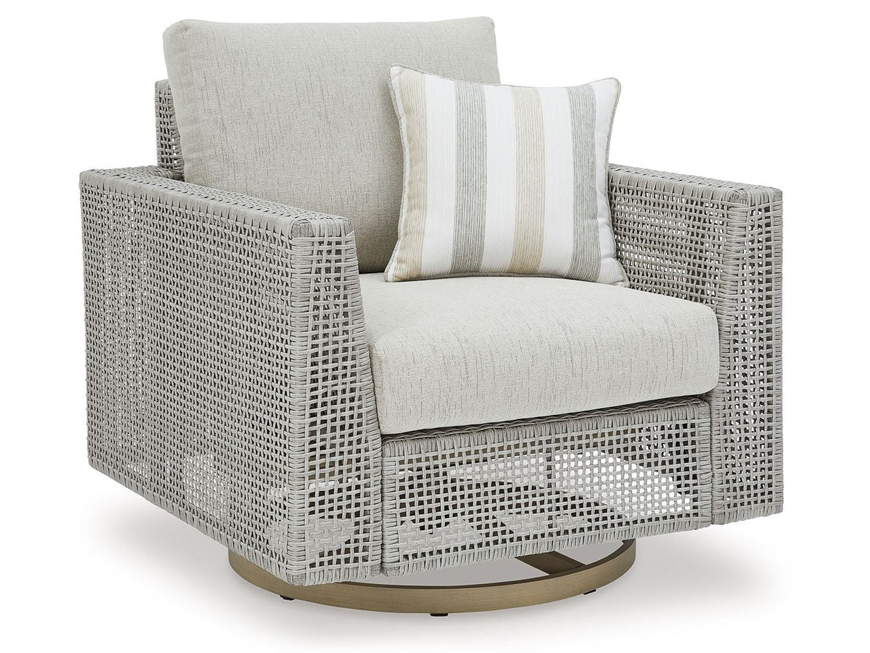 Seton Creek - Swivel Lounge With Cushion - Gray