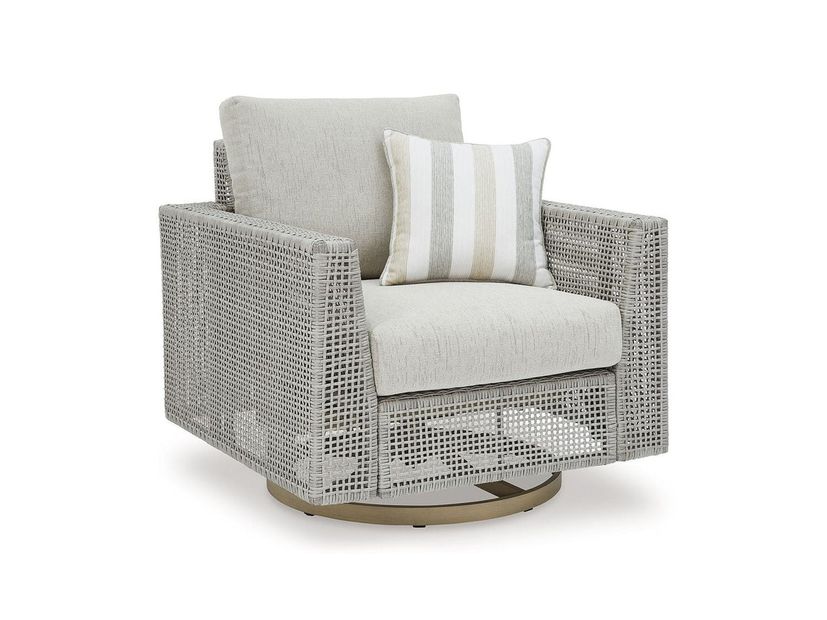 Seton Creek - Swivel Lounge With Cushion - Gray