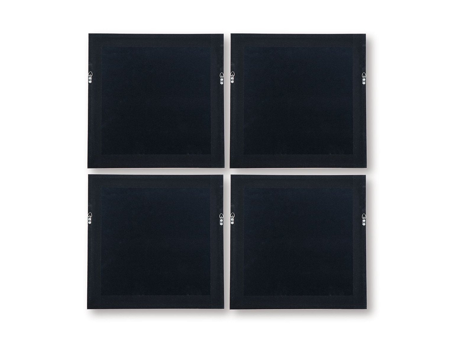 Dallbourne - Wall Art Set (Set of 4) - White / Gold Finish