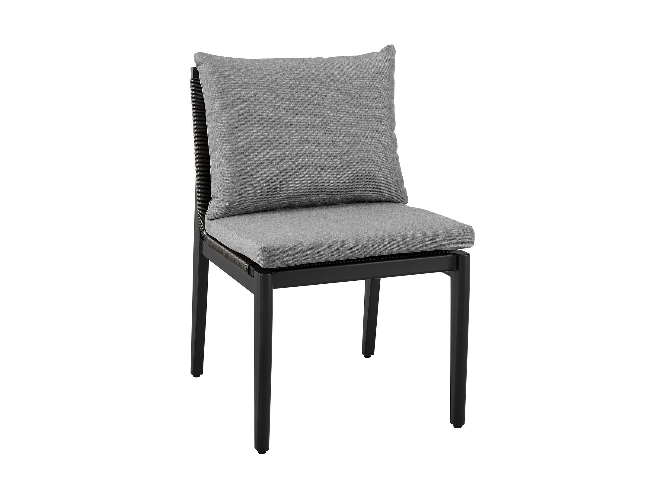 Cayman - Outdoor Patio Dining Chairs With Cushions (Set of 2) - Gray