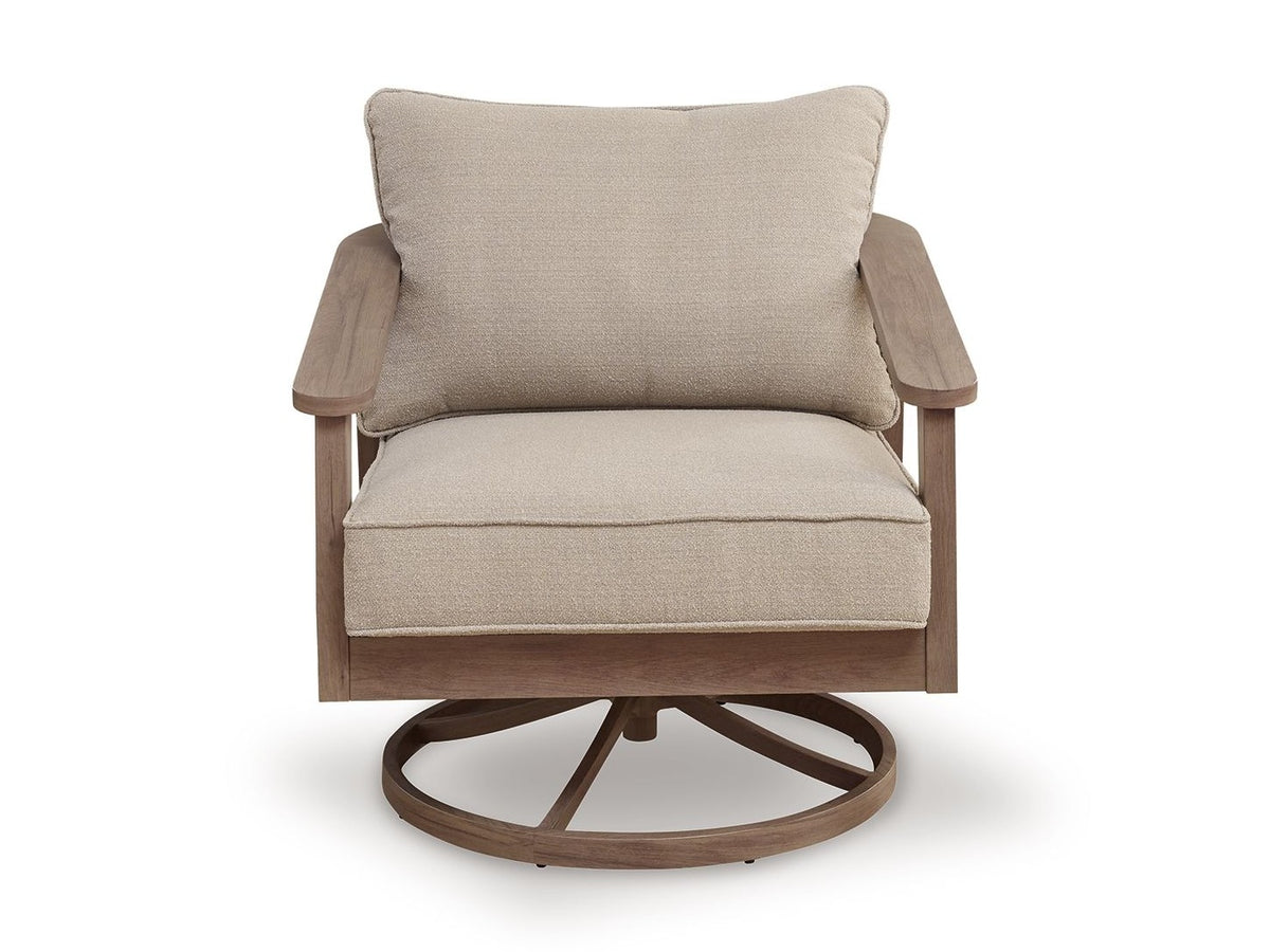 Harmony Headlands - Swivel Lounge With Cushion - Natural / Gray
