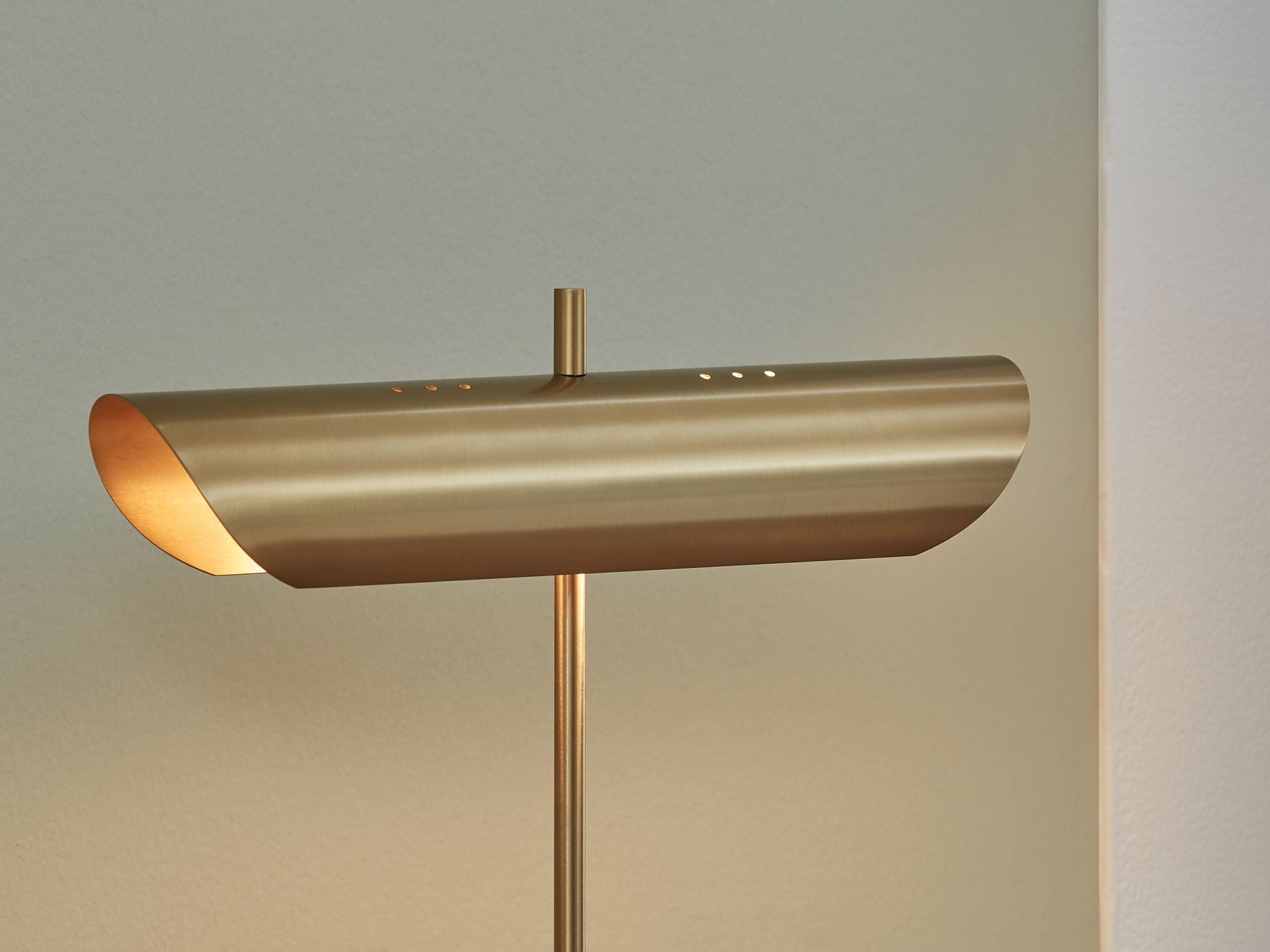 Rowleigh - Marble Desk Lamp - Gold Finish / White