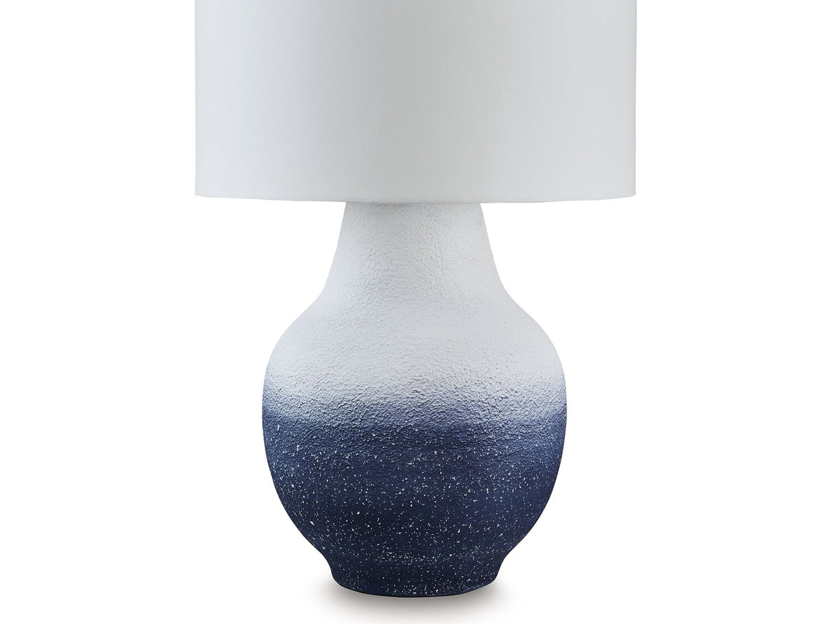 Dashland - Metal Table Lamp - White / Navy