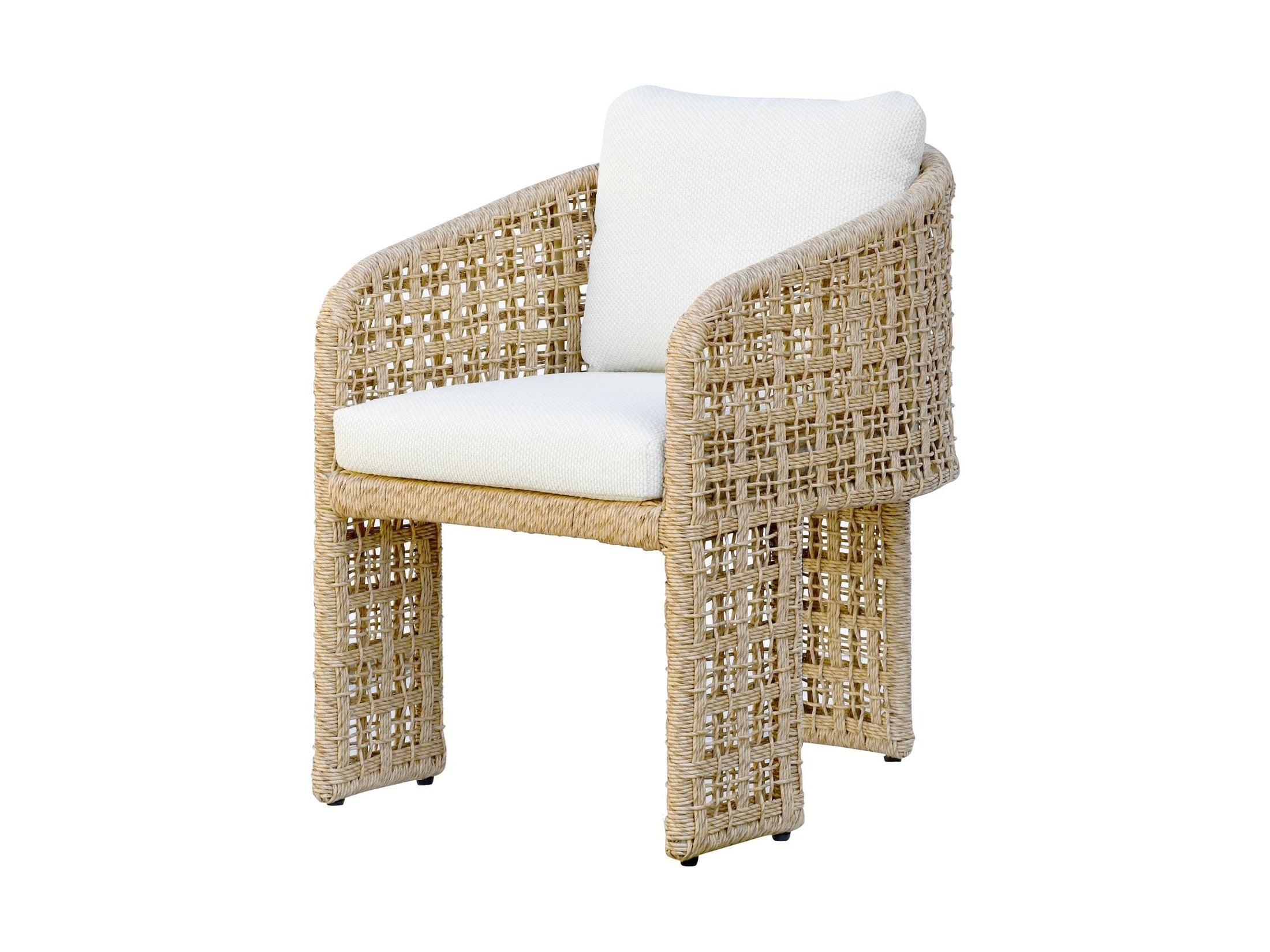 Driftbay - Outdoor Dining Chair - White / Natural