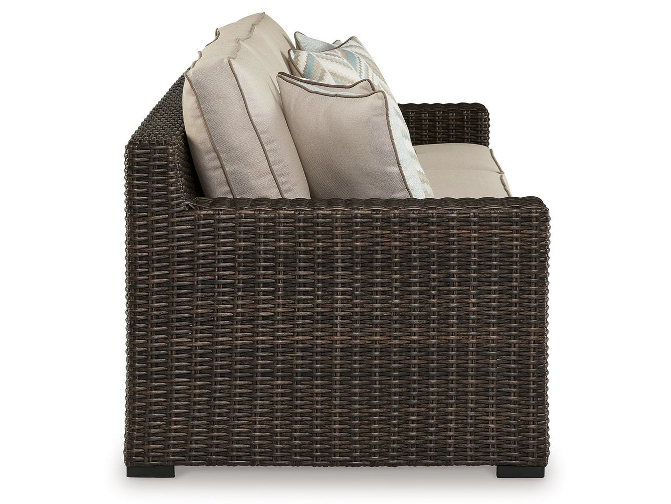 Coastline Bay - Sofa With Cushion - Brown