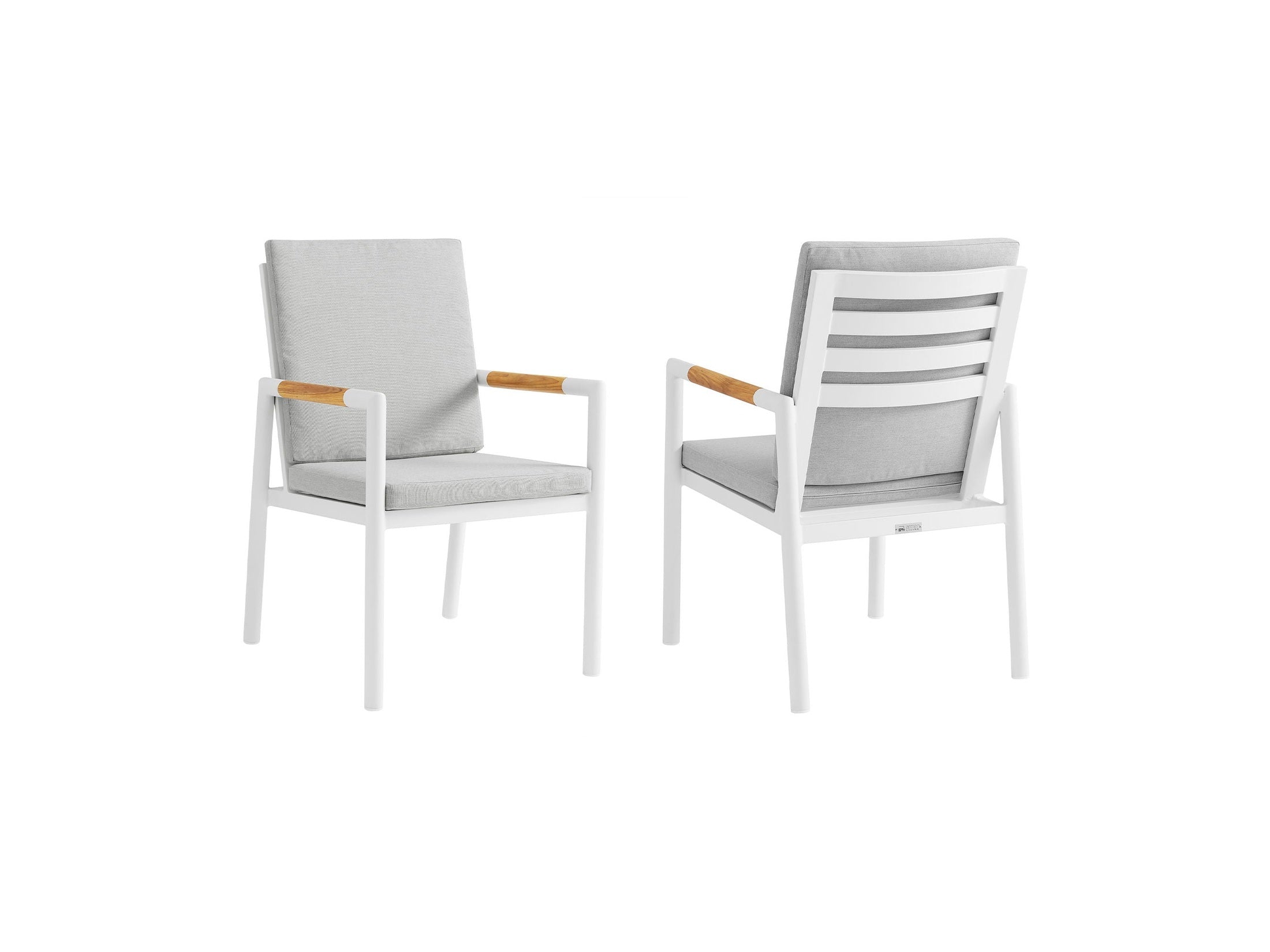 Royal - Aluminum And Teak Outdoor Dining Chair (Set of 2)