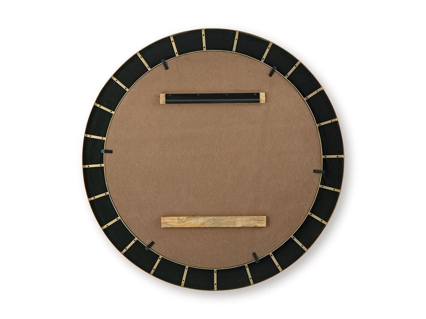 Corinsworth - Accent Mirror - Charcoal / Brass Finish