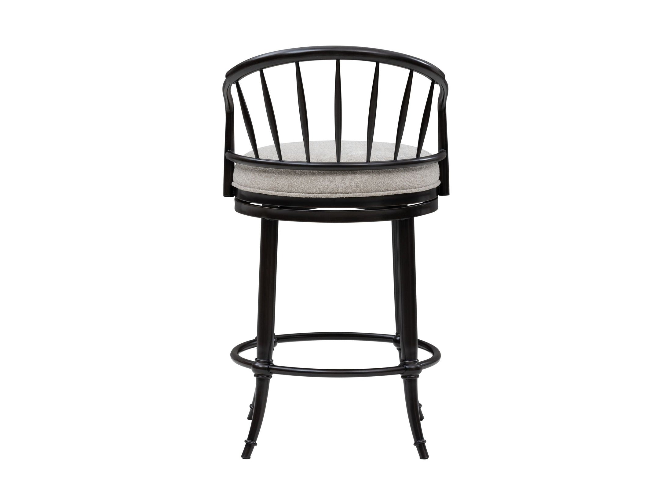 Luther - Commercial Grade Steel Frame Fabric Upholstered Swivel Counter Height Barstool