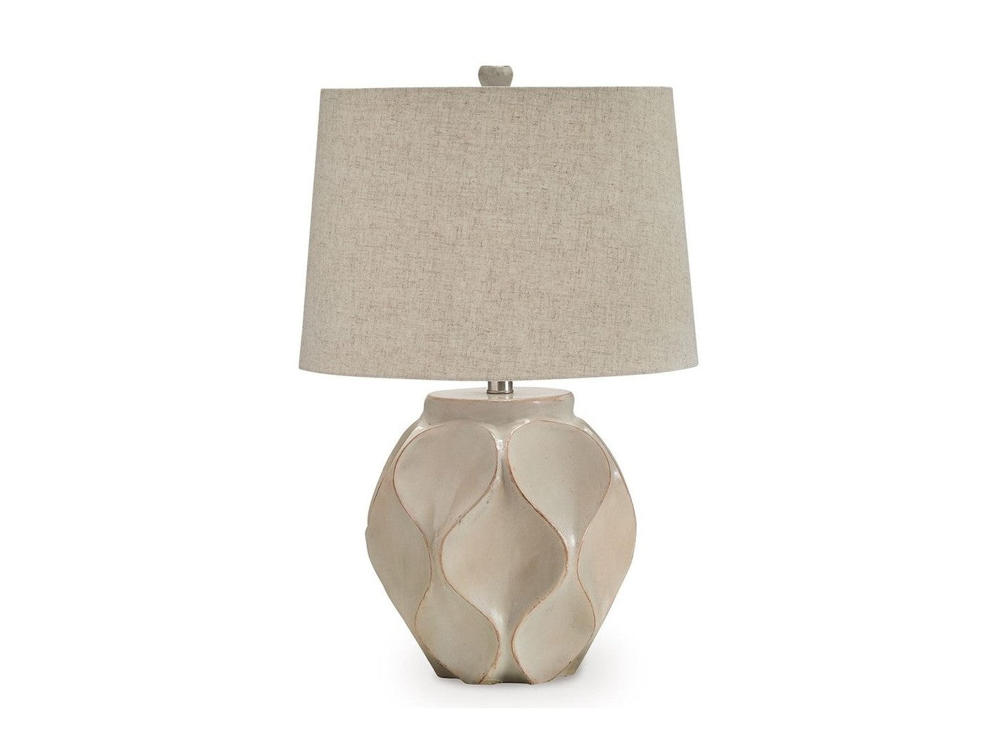 Edselham - Paper Table Lamp - Distressed Cream