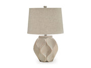 Edselham - Paper Table Lamp - Distressed Cream