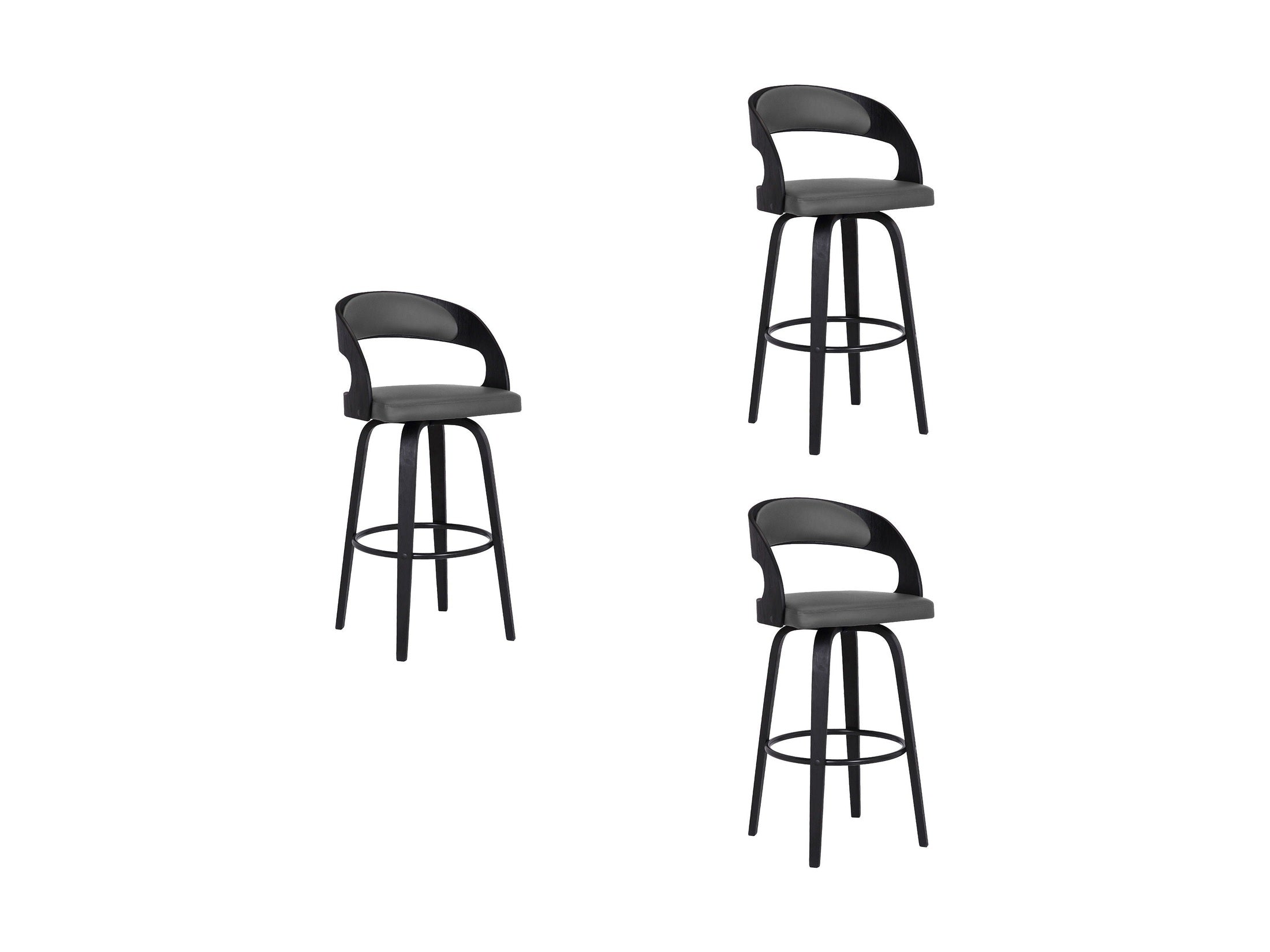 Shelly - 26" Counter Height Swivel Bar Stool With Black Frame