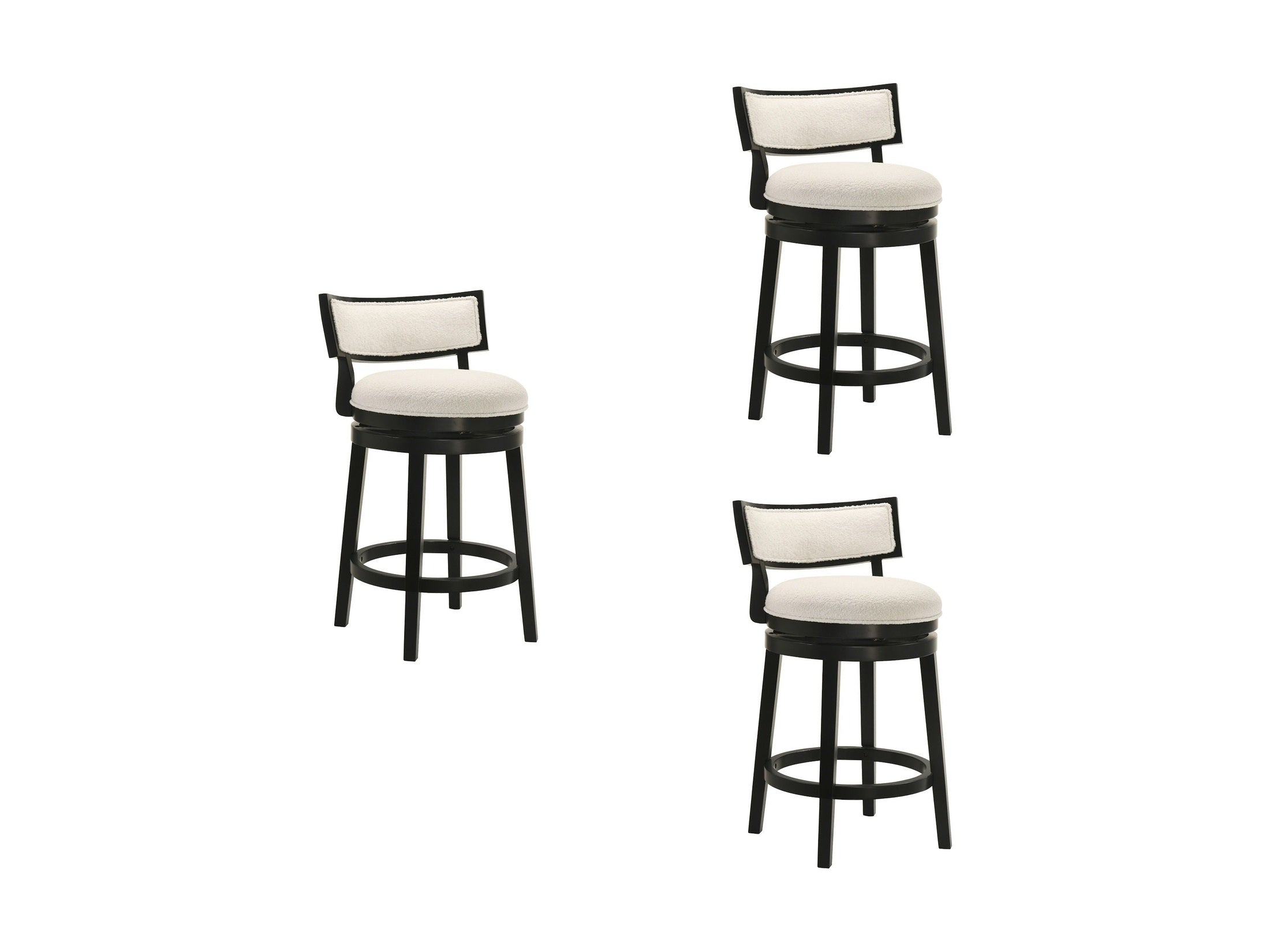 Noely - Modern Farmhouse Swivel Wood Counter Height Kitchen Bar Stool