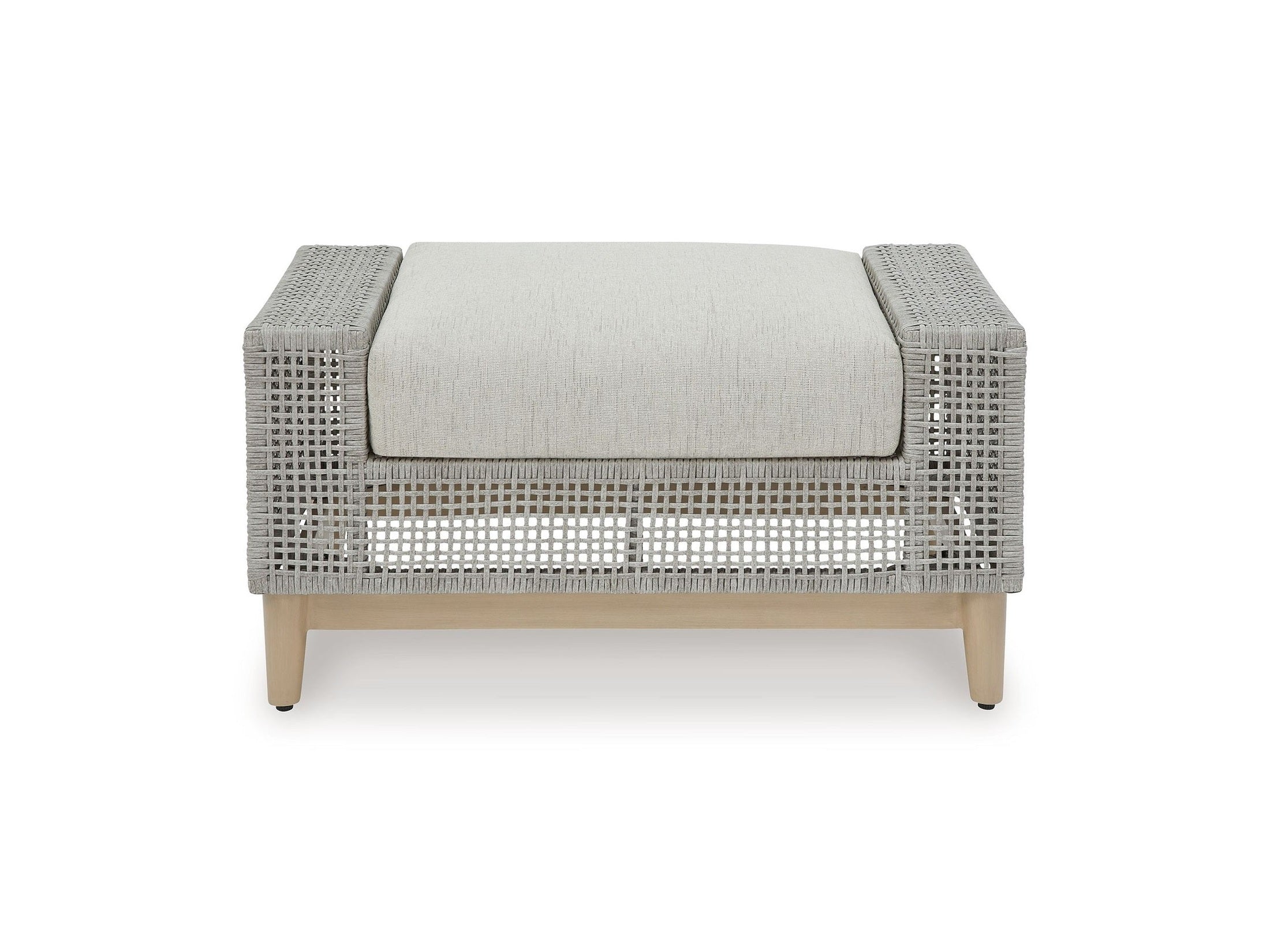 Seton Creek - Ottoman With Cushion - Gray
