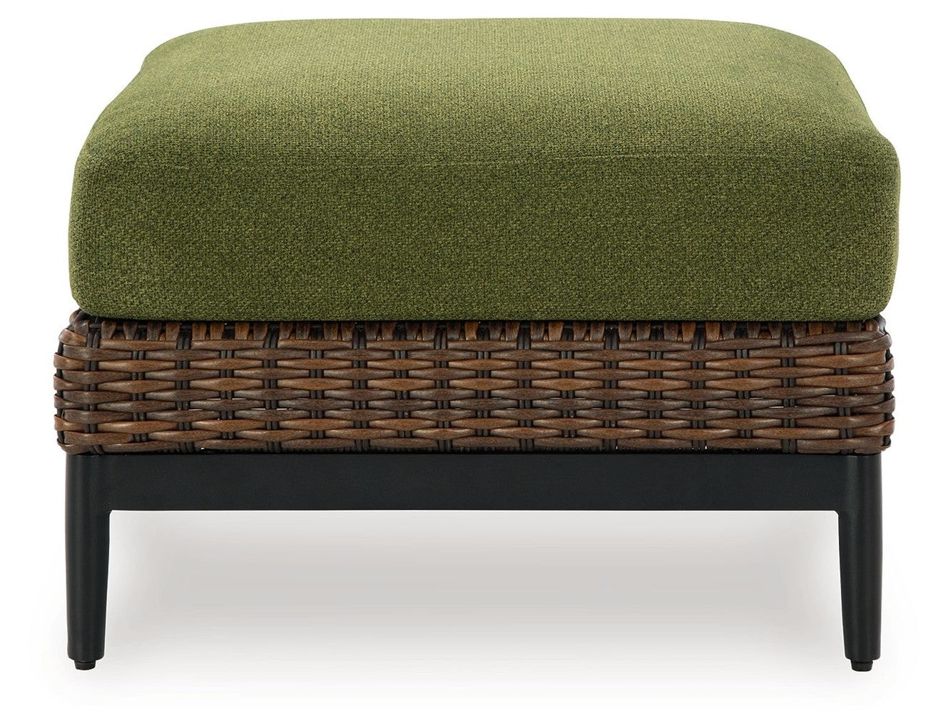 Horizon Hall - Ottoman With Cushion - Brown / Green