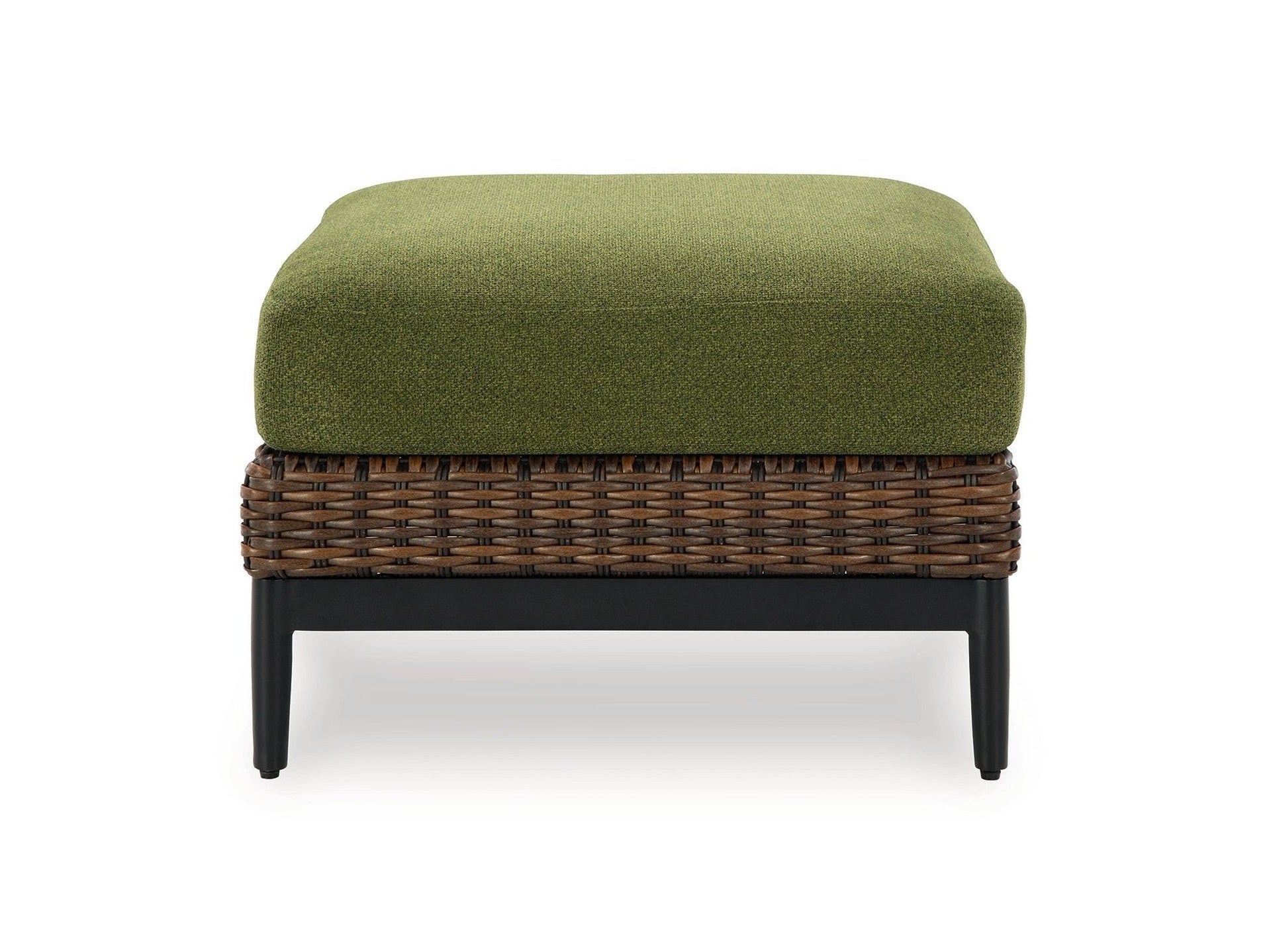 Horizon Hall - Ottoman With Cushion - Brown / Green