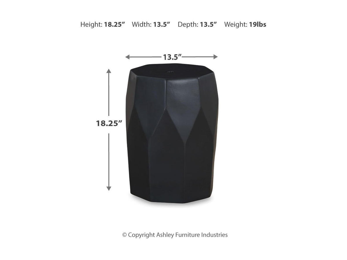 Rhysworth - Indoor/Outdoor Stool - Black